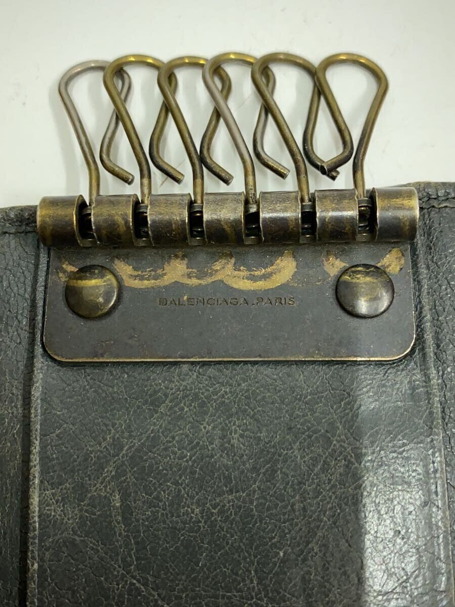 Balenciaga Balenciaga Leather Key Case Grey Size ONE SIZE - 3 Thumbnail