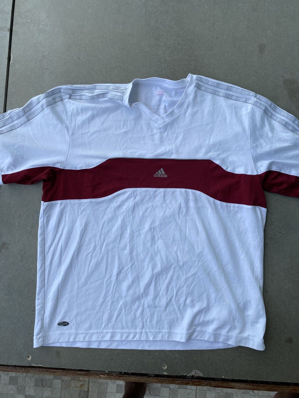 Adidas Adidas Climacool Jersey White Red Vintage Football Shirt Size US L / EU 52-54 / 3 - 1 Thumbnail