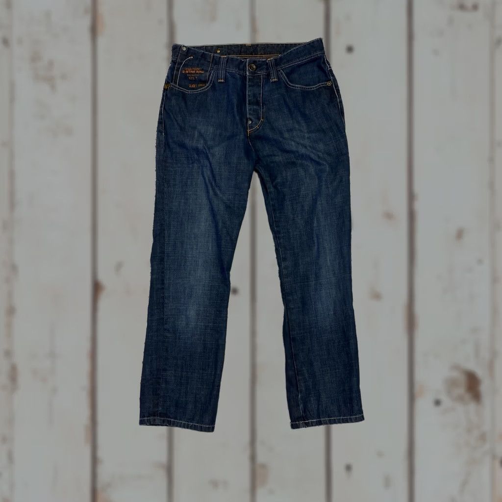 G-Star G-Star Raw Jeans Mens 32x34 Denim Grunge Hip Hop Punk Retro 3D Stars Tapered Jeans Mens 32x34 Blue Cotton Denim Beltless? Size US 32 / EU 48 - 1 Thumbnail