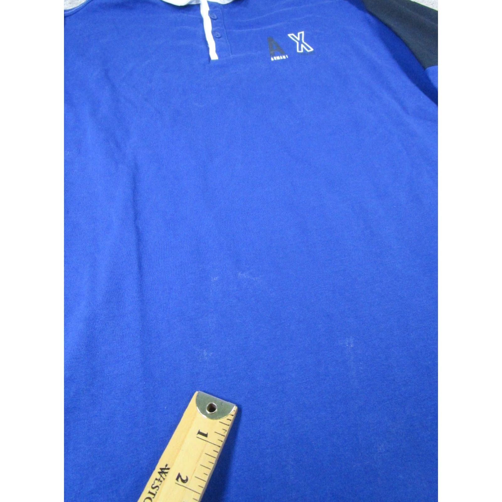 Armani Exchange VINTAGE Armani Exchange AX Polo Shirt Mens XL Blue White Cotton Golf Size US XL / EU 56 / 4 - 6 Thumbnail