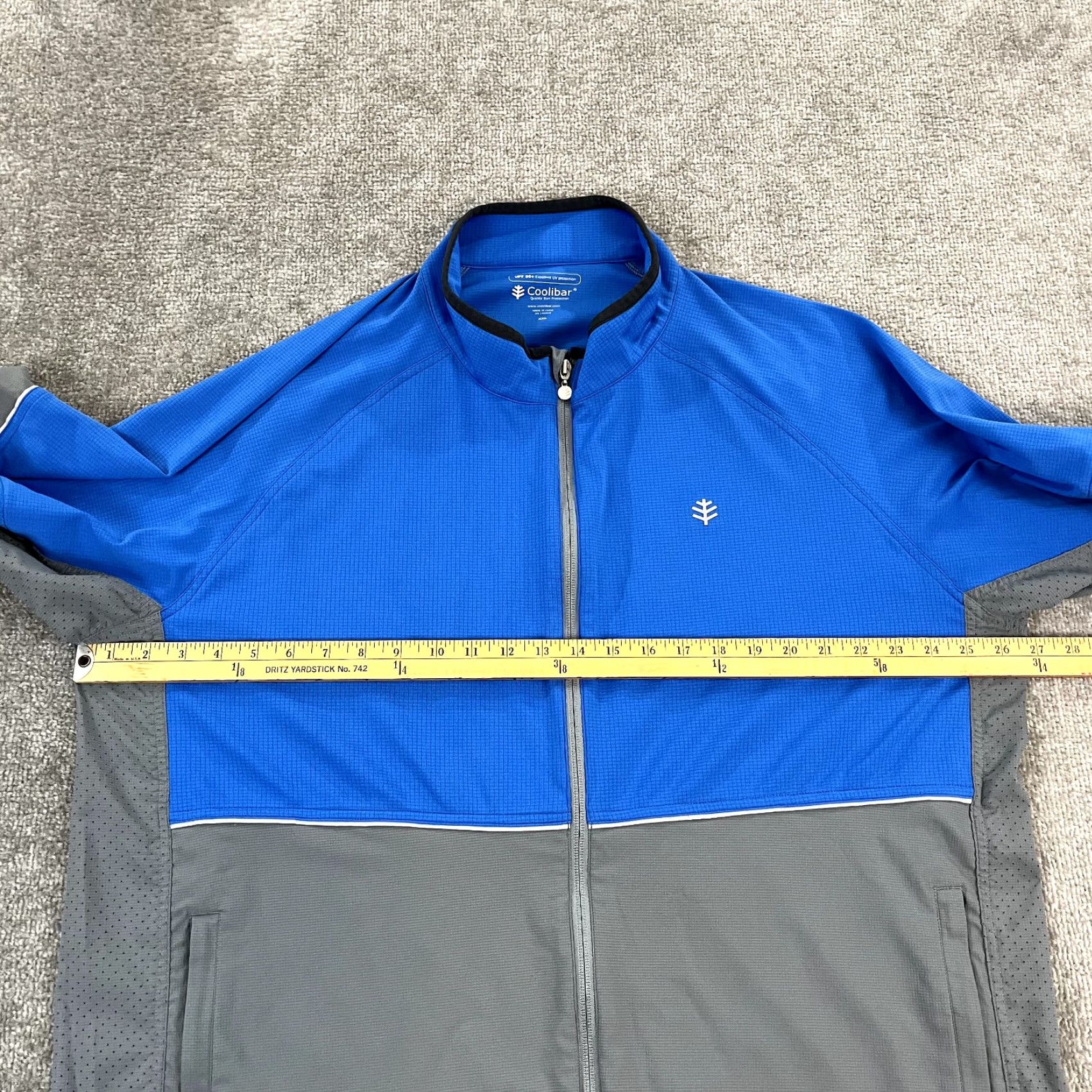Vintage Coolibar Jacket Men 2XL Blue Gray Active UPF 50+ 3D Full Zip Long Sleeve Suntect Size US XXL / EU 58 / 5 - 7 Thumbnail