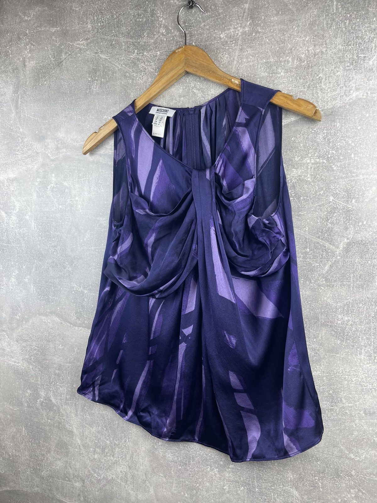 Moschino Moschino Cheap and Chic Ladies NWT Luxury Purple Silk Top Size M / US 6-8 / IT 42-44 - 3 Thumbnail