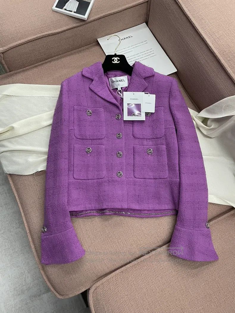 Chanel Chanel 23B purple four-pocket jacket Size XS / US 0-2 / IT 36-38 - 1 Thumbnail