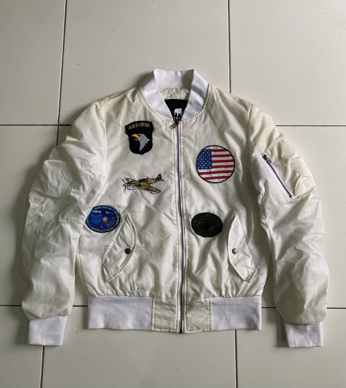 AlphaStyle × American Stitch Vintage 90s American stitch Picture army Quilted Jackets Size US L / EU 52-54 / 3 - 1 Thumbnail