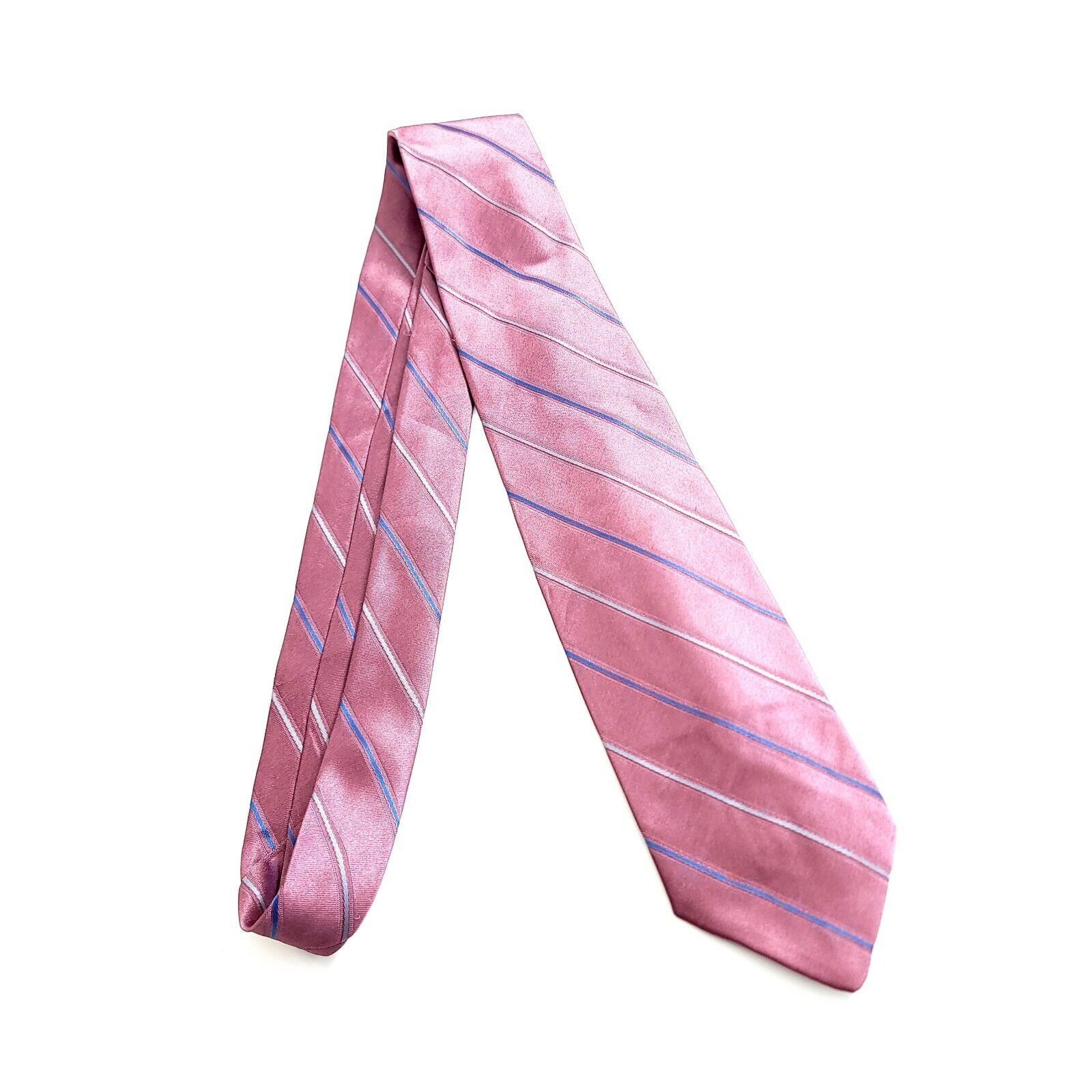 Givenchy Vintage Givenchy Monsieur Pink Blue Striped Woven Polyester Size ONE SIZE - 8 Thumbnail