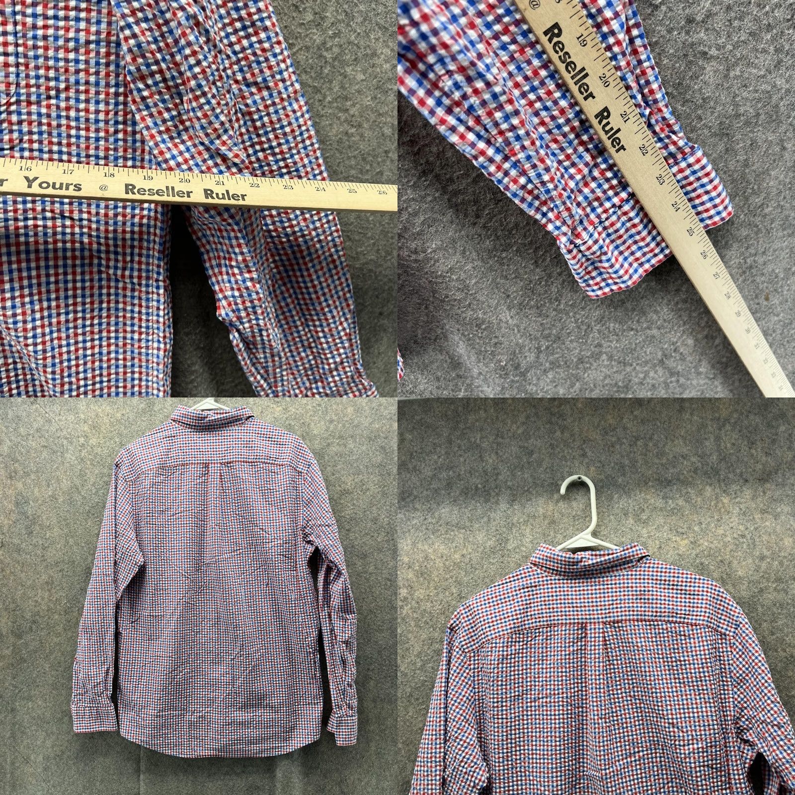 Vineyard Vines Vineyard Vines Shirt Men Medium Red Blue Check Button-Down Tucker VTG Size US M / EU 48-50 / 2 - 8 Thumbnail