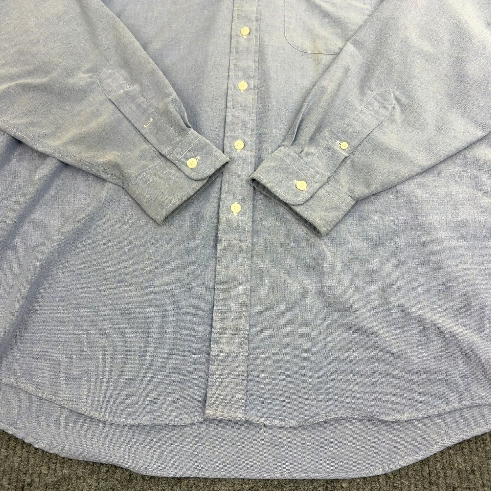 Vintage VINTAGE L.L.Bean Button Up Shirt Mens XL Blue Cotton Blend Oxford Long Sleeve Size US XL / EU 56 / 4 - 6 Thumbnail