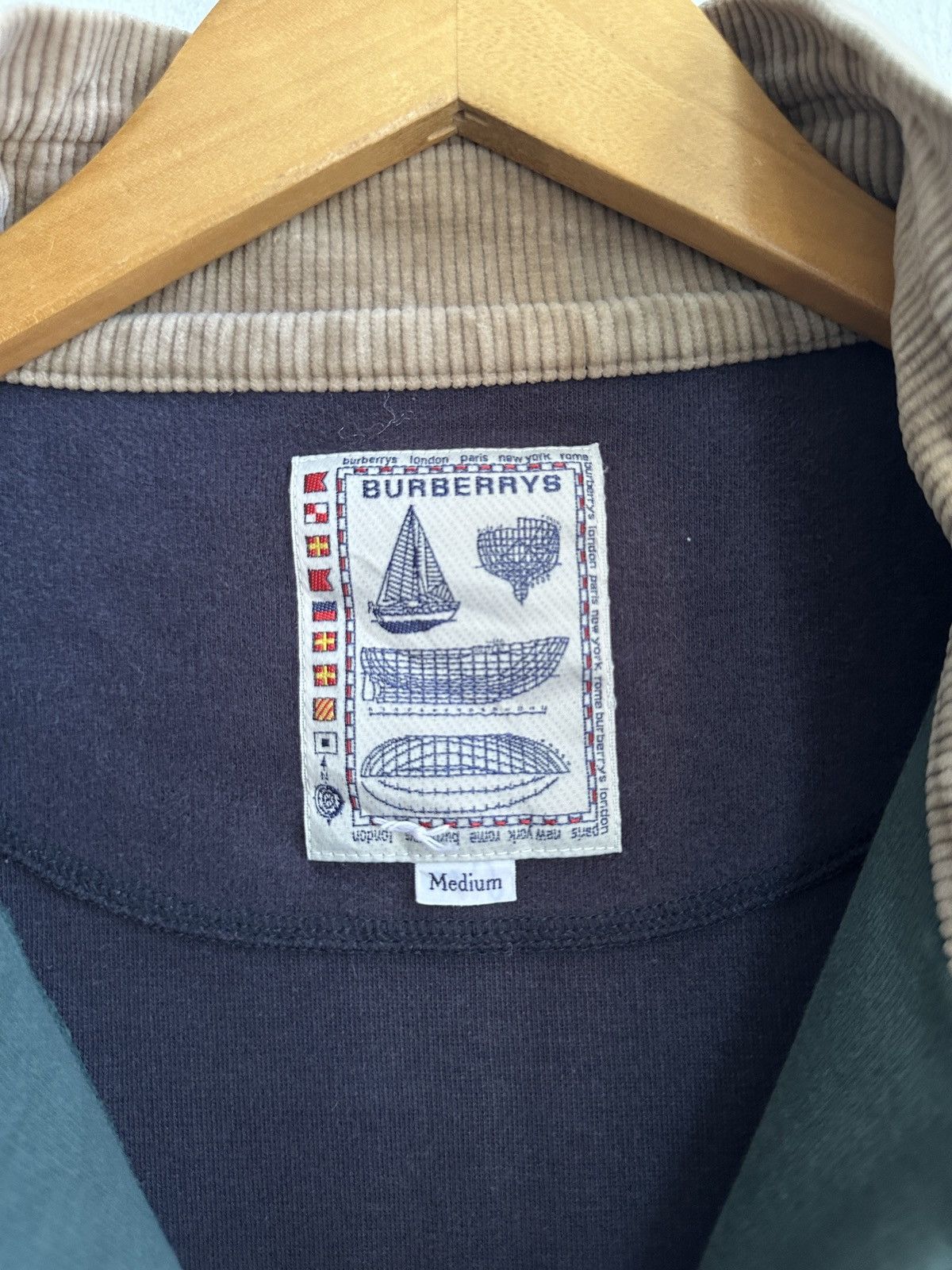 Burberry vintage 90s BURBERRY stripe stripes sweatshirts crewneck Size US M / EU 48-50 / 2 - 10 Thumbnail