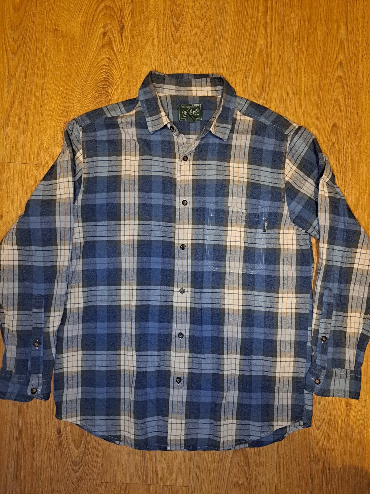 Woolrich Woolen Mills Woolrich Flannel Button Down Shirt Mens Large Plaid Blue Size US L / EU 52-54 / 3 - 1 Thumbnail