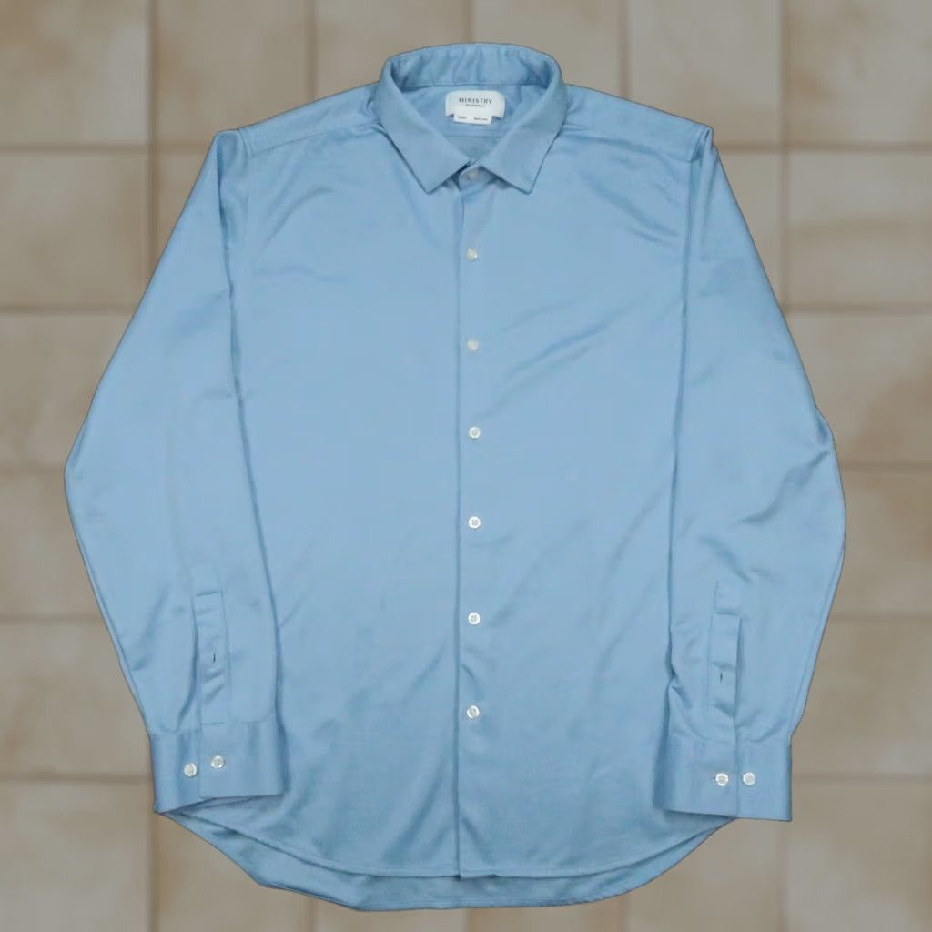 Vintage Ministry of Supply Shirt Mens XL Blue Slim Fit Button Up Long Sleeve Stretch Size US XL / EU 56 / 4 - 1 Thumbnail