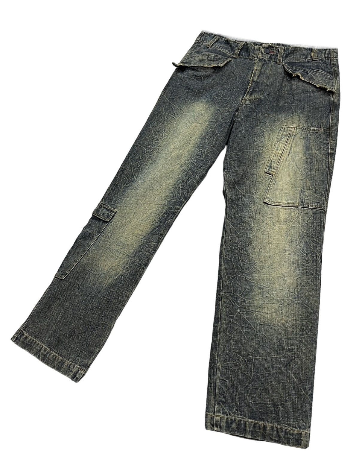 Vintage × Woolrich Woolen Mills FYE🔥Vintage 90’s WOOLRICH Mudmax Claw Mark Baggy Denim Size US 32 / EU 48 - 5 Thumbnail
