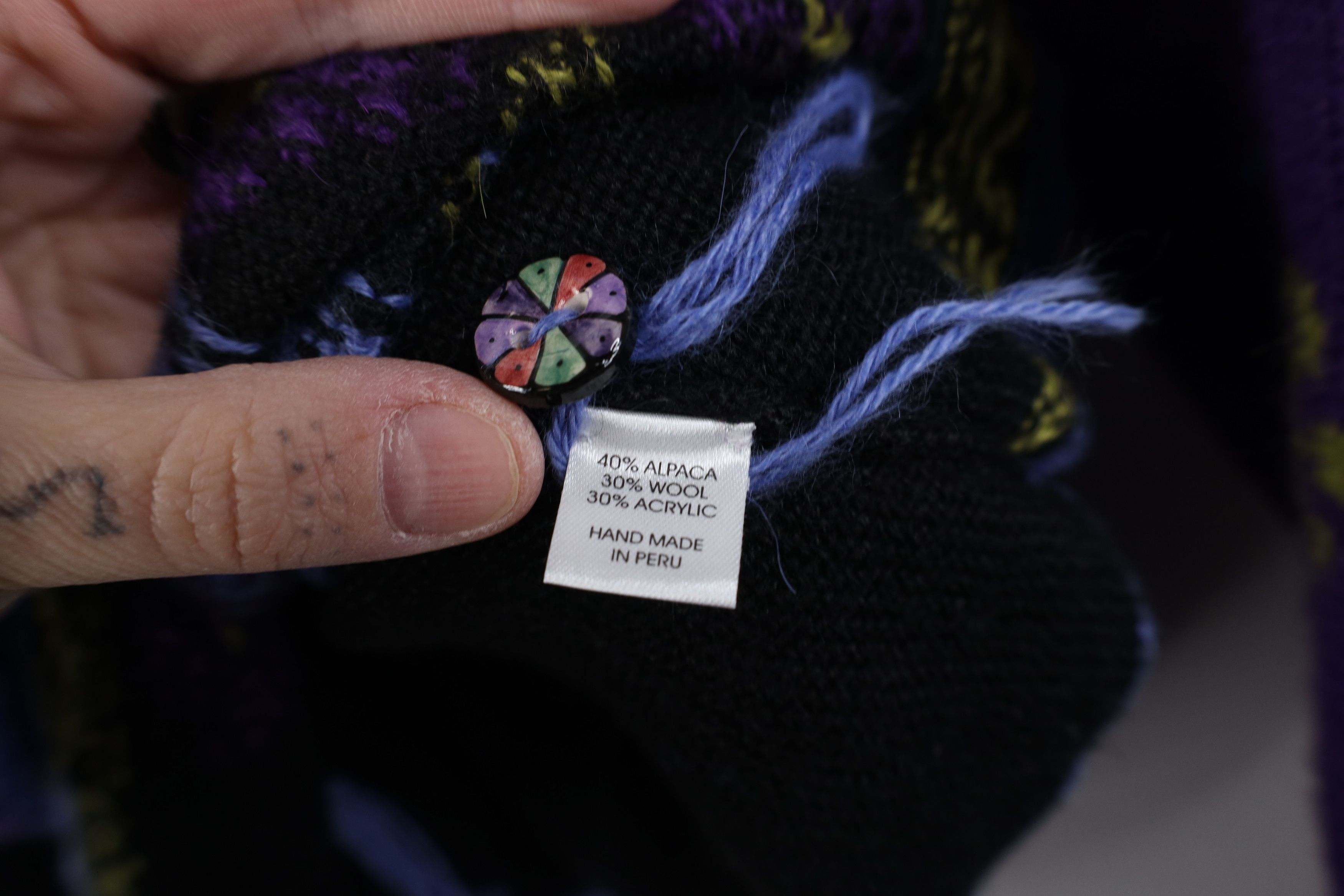 Vintage Vintage 90s Streetwear Blend Flower Knit Cardigan Sweater Size M / US 6-8 / IT 42-44 - 8 Thumbnail