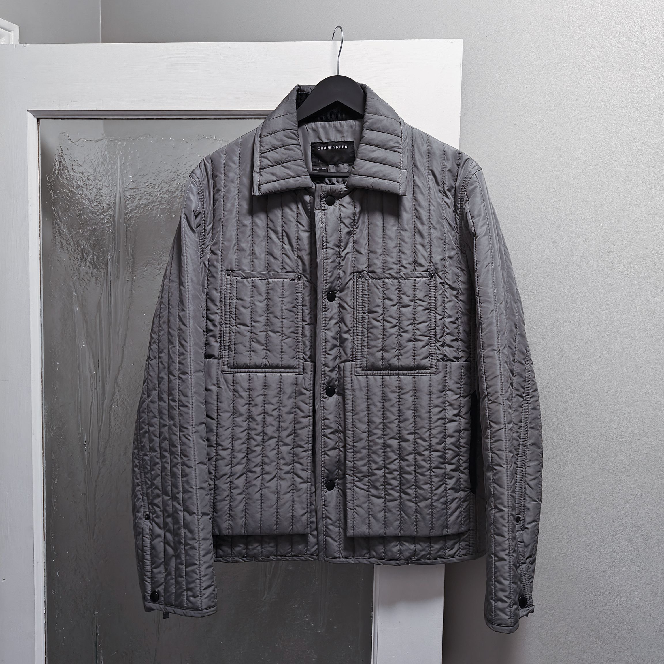 Pre-owned Craig Green Quilted Work Jacket In Grey