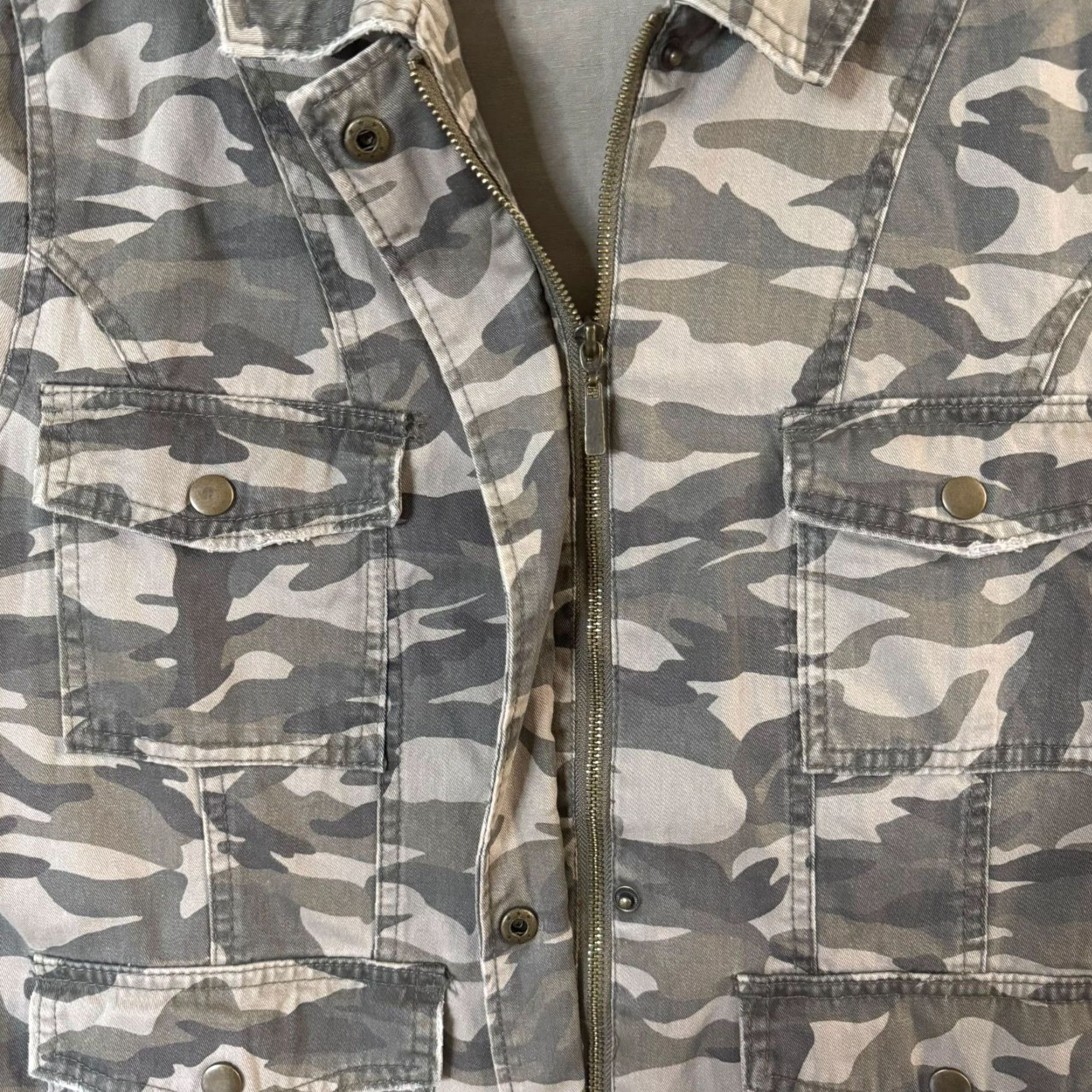 Vintage VINTAGE Mudd Camo Jacket Green Women's XL Military Grunge Casual Cargo 100% Cotton Size XL / US 12-14 / IT 48-50 - 7 Thumbnail