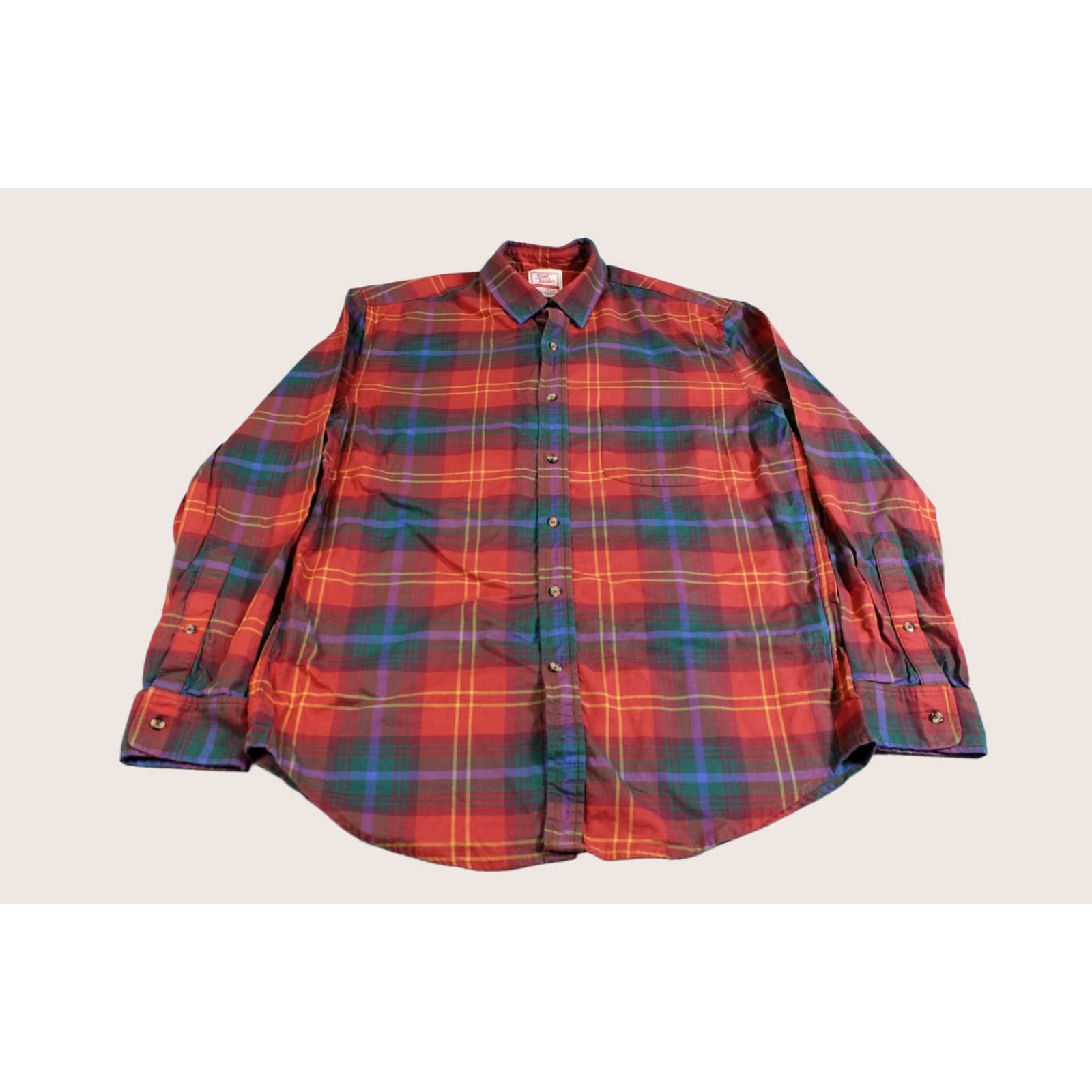 Flint And Tinder Flint and Tinder Shirt Men L Plaid Button-Down Made USA 100% Cotton Heritage Red Classic Casual Fall Vintage No Size US L / EU 52-54 / 3 - 1 Thumbnail