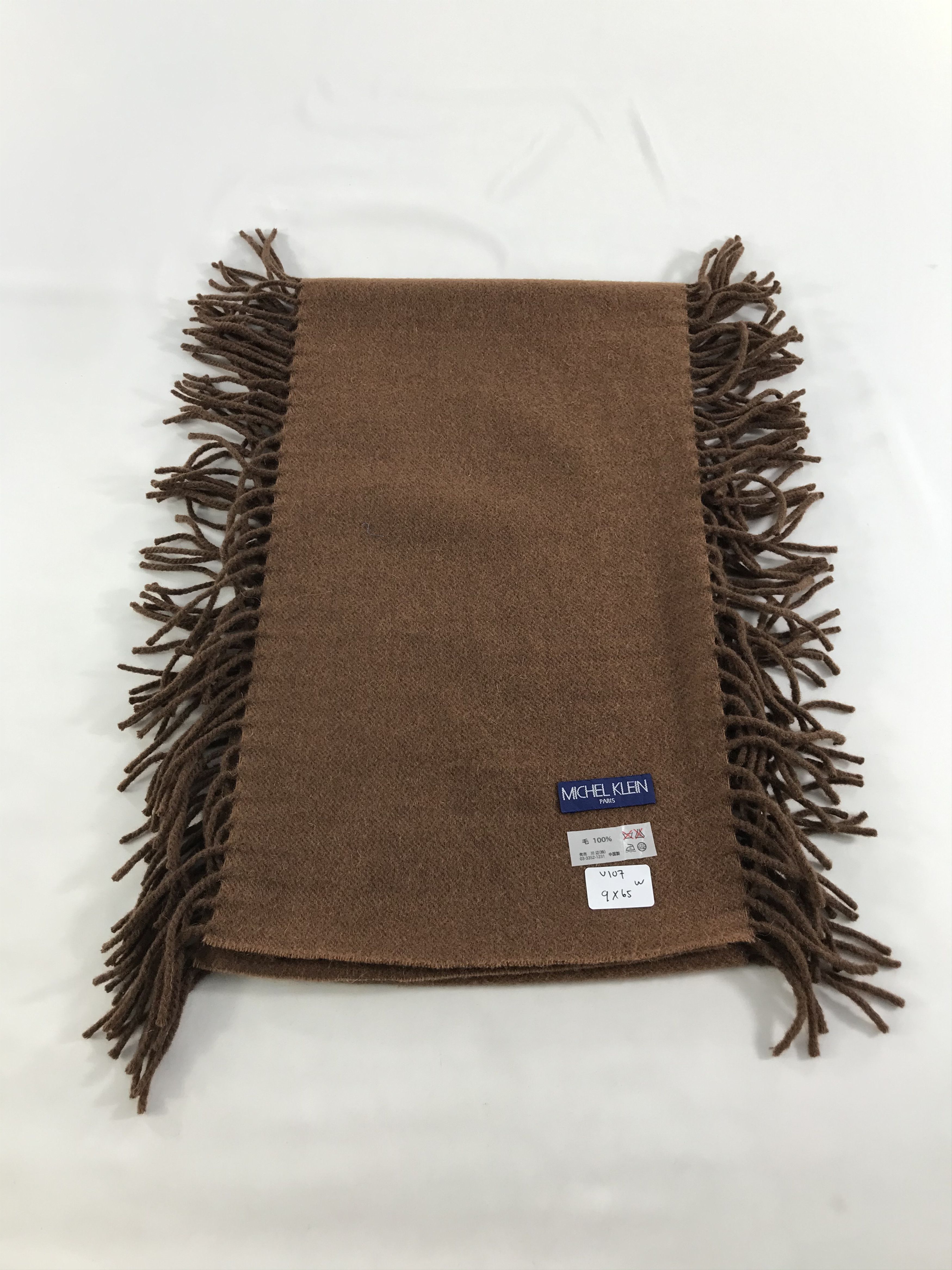Michel Klein Michel Klein Brown Wool Scarf Muffler V107 Size ONE SIZE - 2 Thumbnail