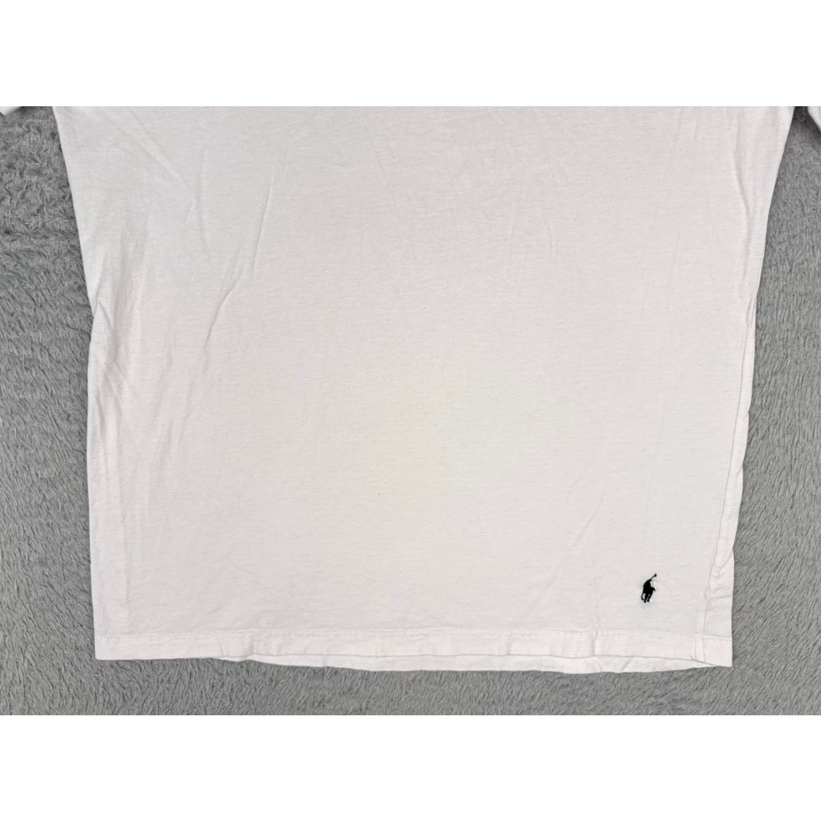 Ralph Lauren Polo Ralph Lauren Shirt Adult Large White Cotton Slim Fit Crew Neck Embroidered Logo Solid Mens Size US L / EU 52-54 / 3 - 5 Thumbnail