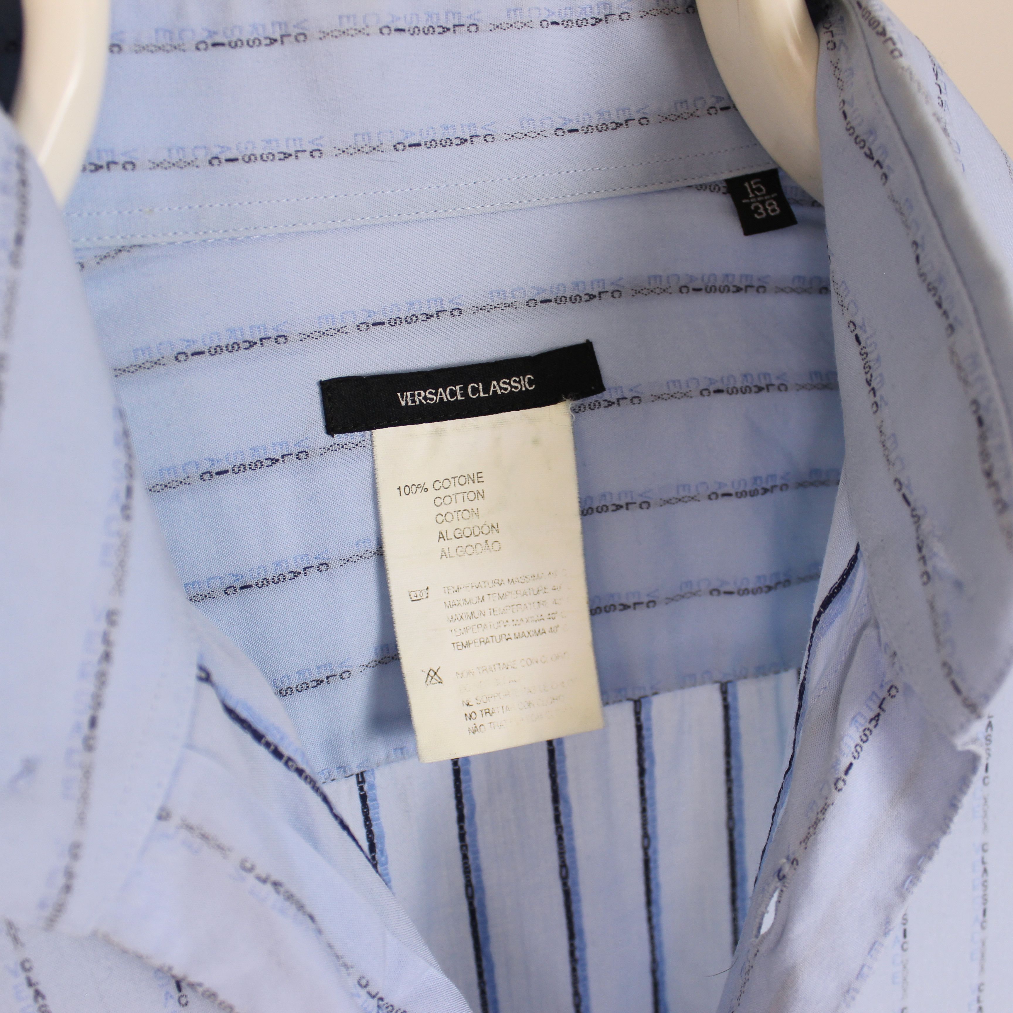 Versace Versace monogram button ups shirt rare 15 / 38 M L Size US L / EU 52-54 / 3 - 9 Thumbnail