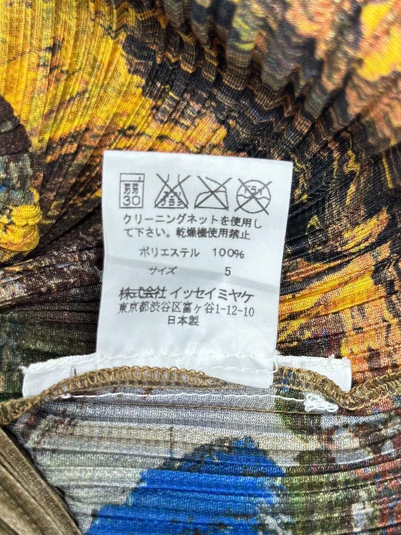 Issey Miyake Issey Miyake size:5 Brown oil painting pleated short-sleev Size XS / US 0-2 / IT 36-38 - 4 Thumbnail