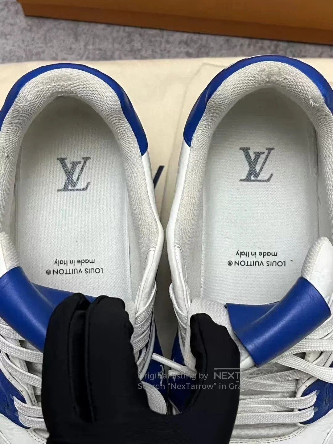 Louis Vuitton louis vuitton blue and white trainer shoes. Size US 7 / EU 40 - 4 Thumbnail