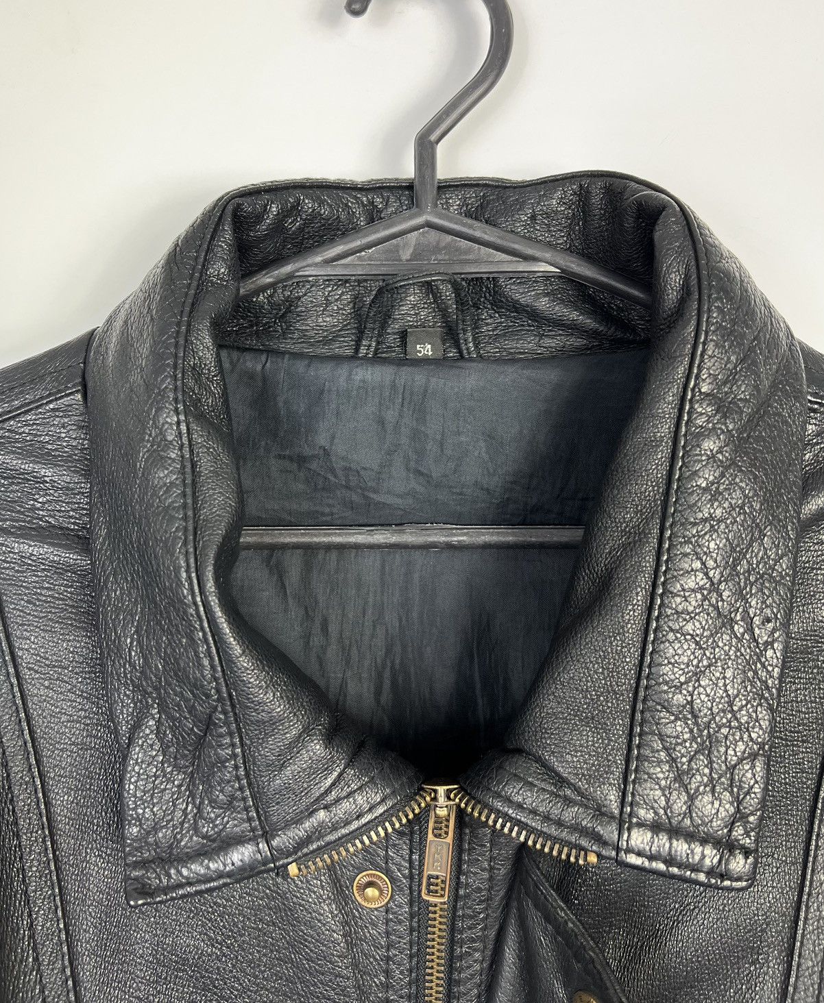 Vintage Long Leather Jacket Vintage 90’s Heavy Real Leather Black Size US XXL / EU 58 / 5 - 4 Thumbnail