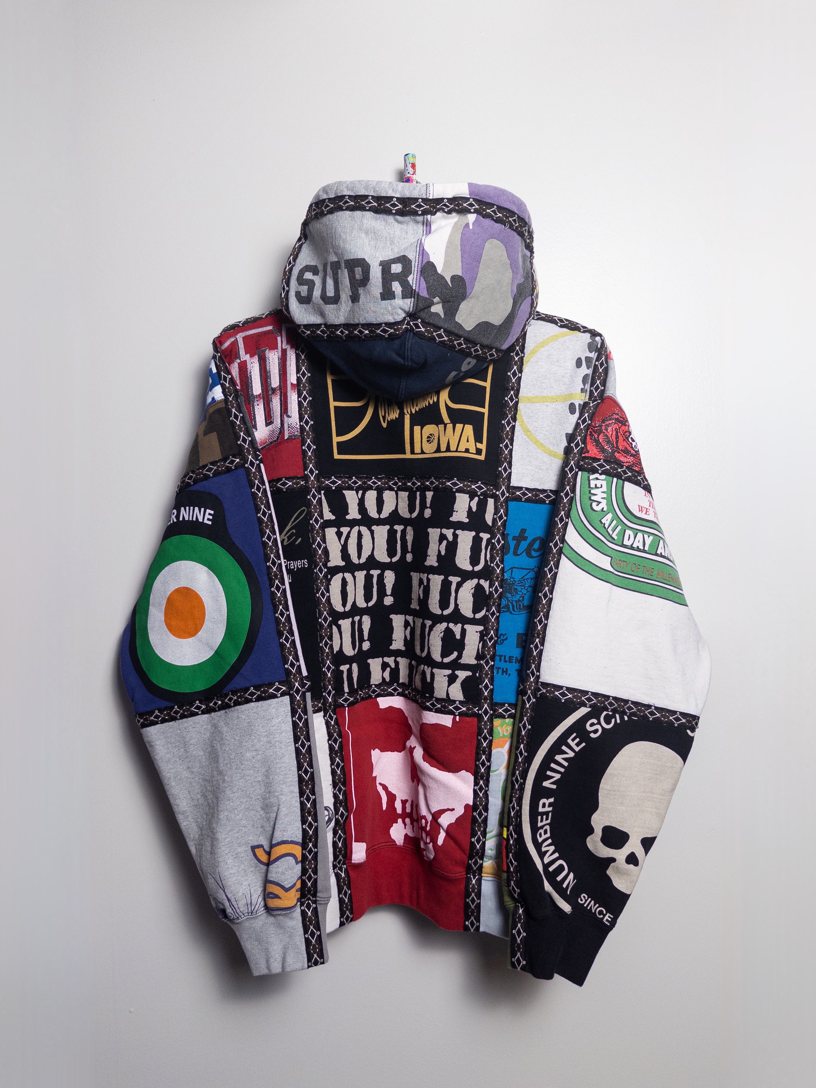 Number (N)ine × Supreme PATCHWORK ZIP HOODIE Size US L / EU 52-54 / 3 - 2 Thumbnail
