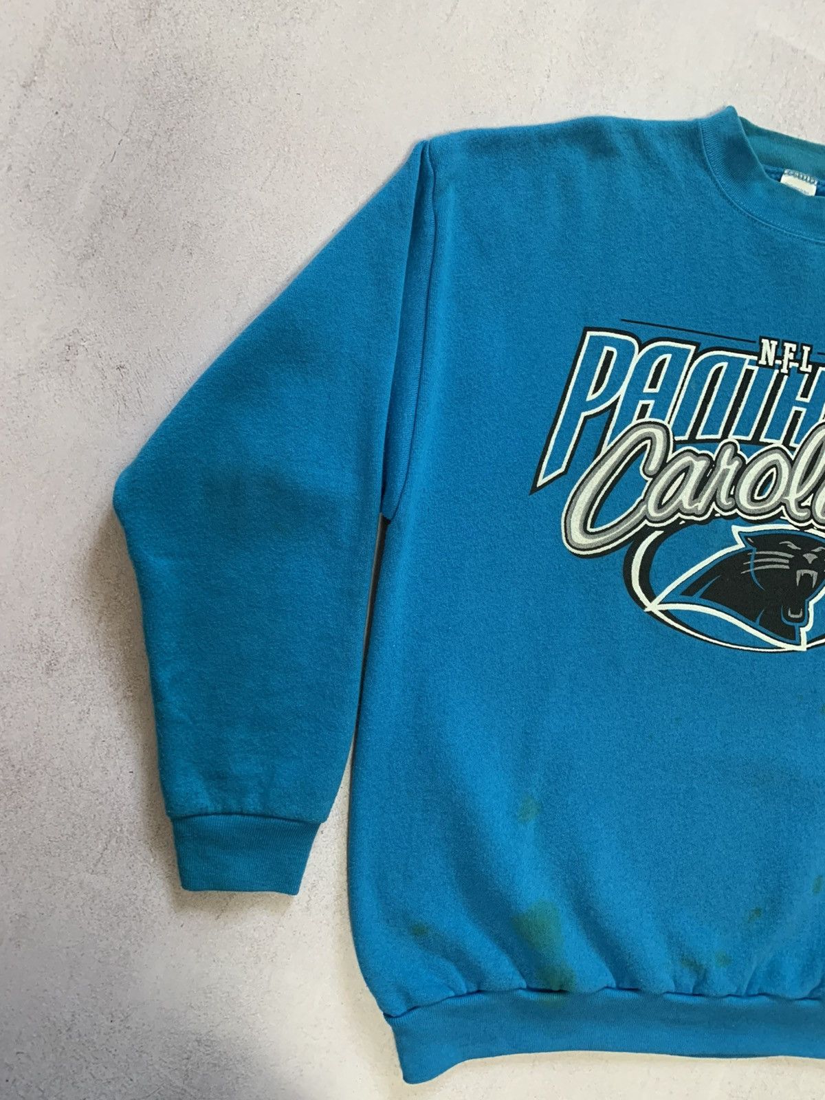 NFL Vintage Panthers Carolina Sweatshirt Baggy Distressed 90s Size US L / EU 52-54 / 3 - 3 Thumbnail