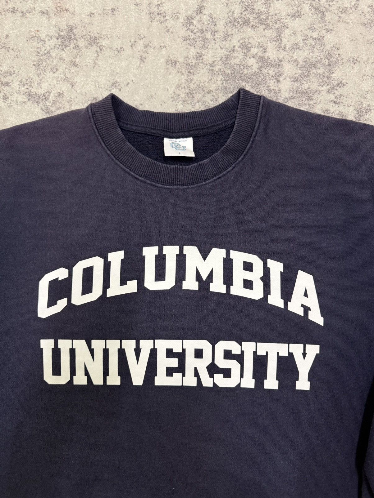 GU Columbia University X Gu Spellout Biglogo Sweatshirt Size US L / EU 52-54 / 3 - 6 Thumbnail
