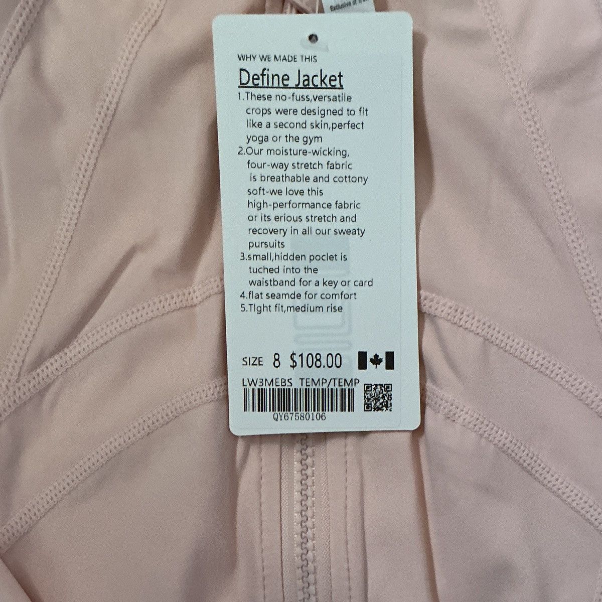 Lululemon Lululemon pink define jacket Size 8 Size M / US 6-8 / IT 42-44 - 4 Thumbnail