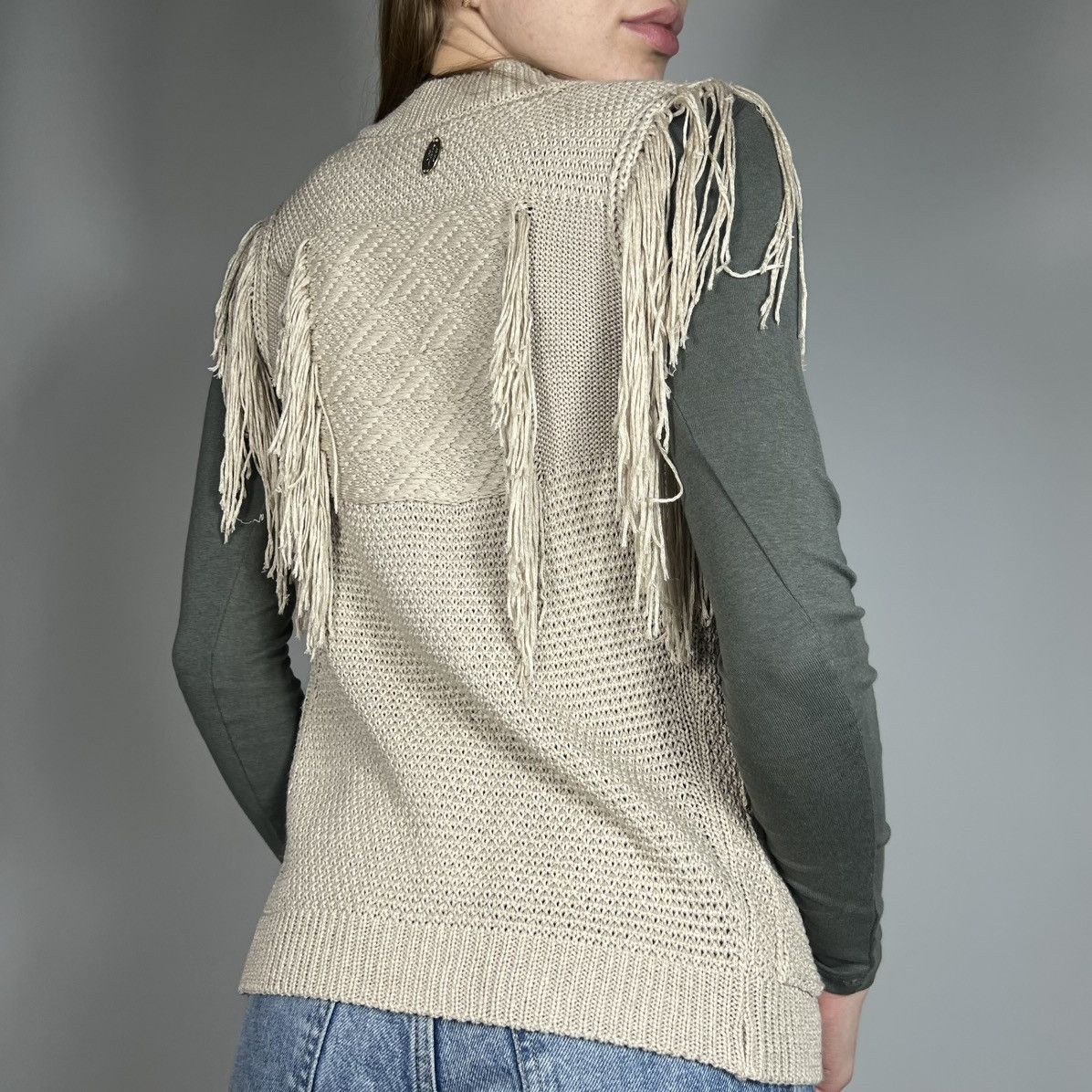 Japanese Brand Vintage Y2K Atos Lombardini Knitted Cardigan Sweater Size S / US 4 / IT 40 - 3 Thumbnail