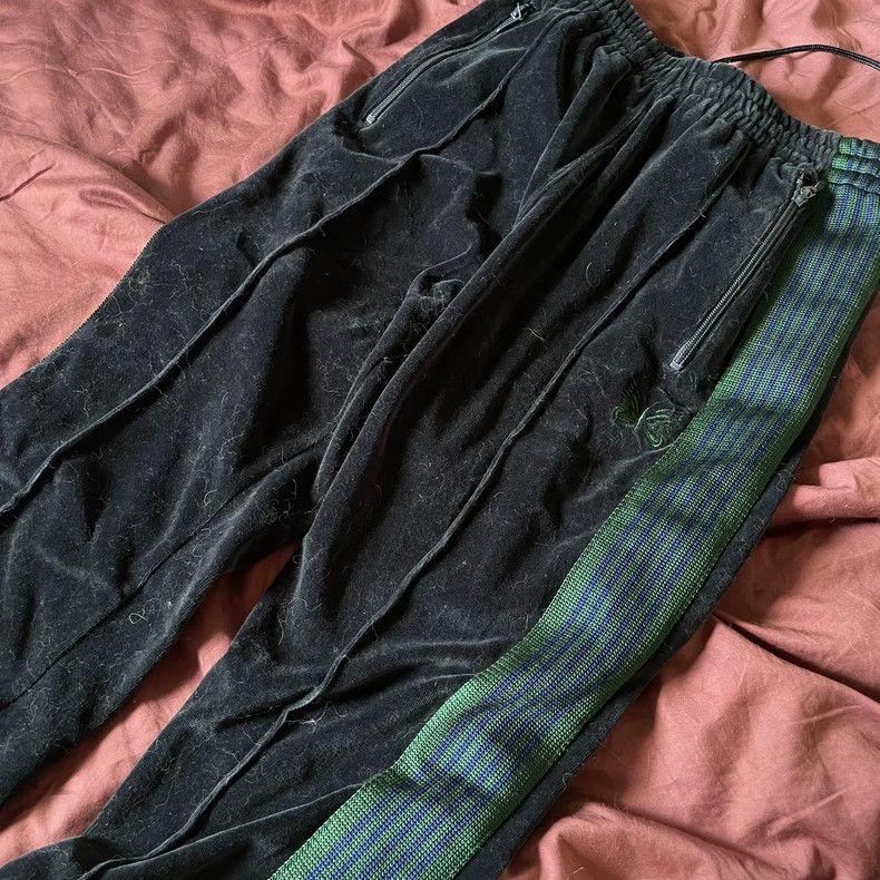 Needles Needles Embroidered Butterfly Velvet Track Pants - dmc Size US 26 / EU 42 - 1 Thumbnail