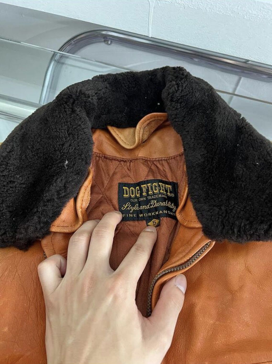 Vintage Vintage Dog fight leather jacket Size US L / EU 52-54 / 3 - 3 Thumbnail