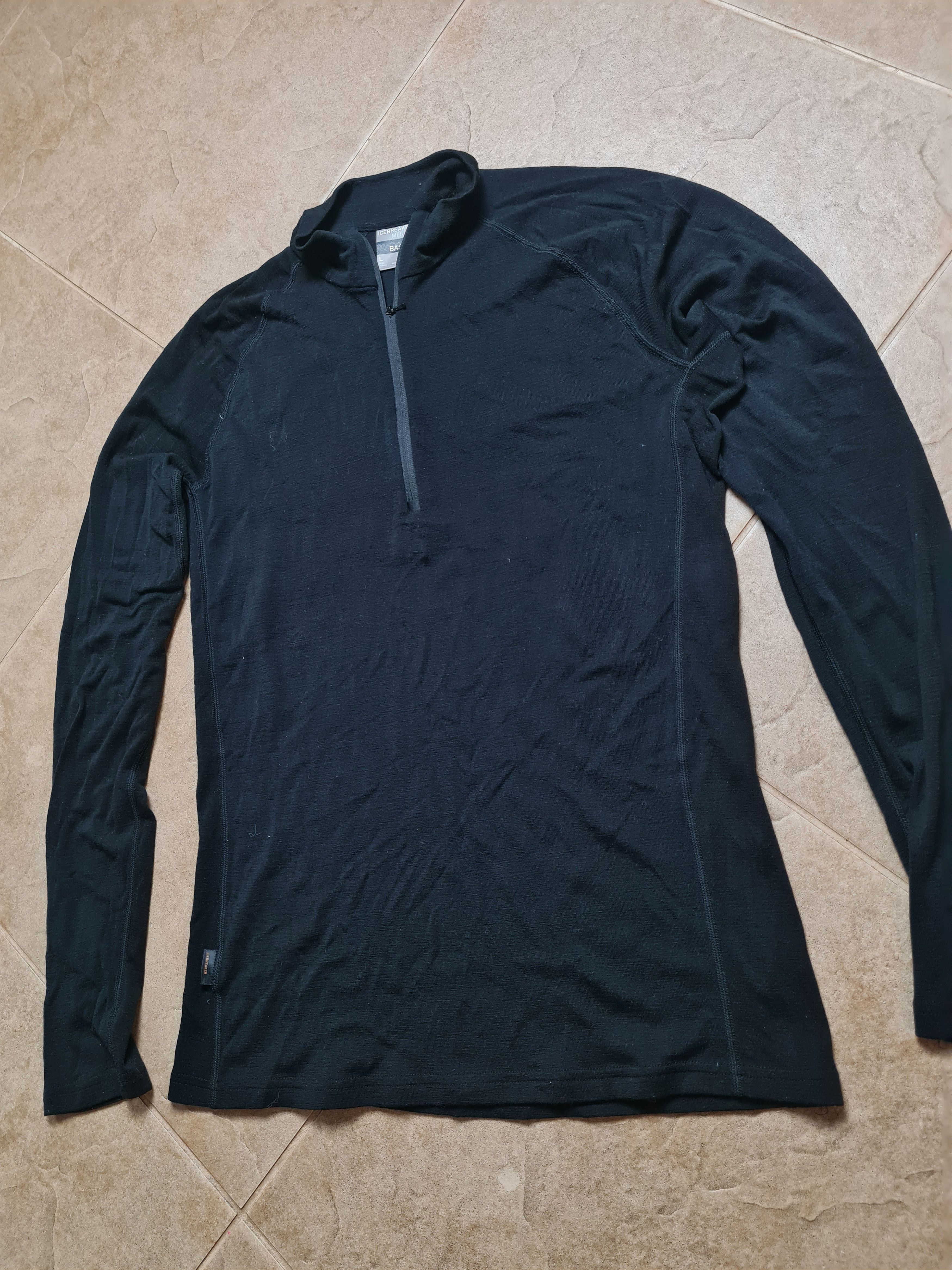 Icebreaker Trekking Icebreaker Wool Elemental Long Sleeve Black Merino Size US L / EU 52-54 / 3 - 2 Thumbnail