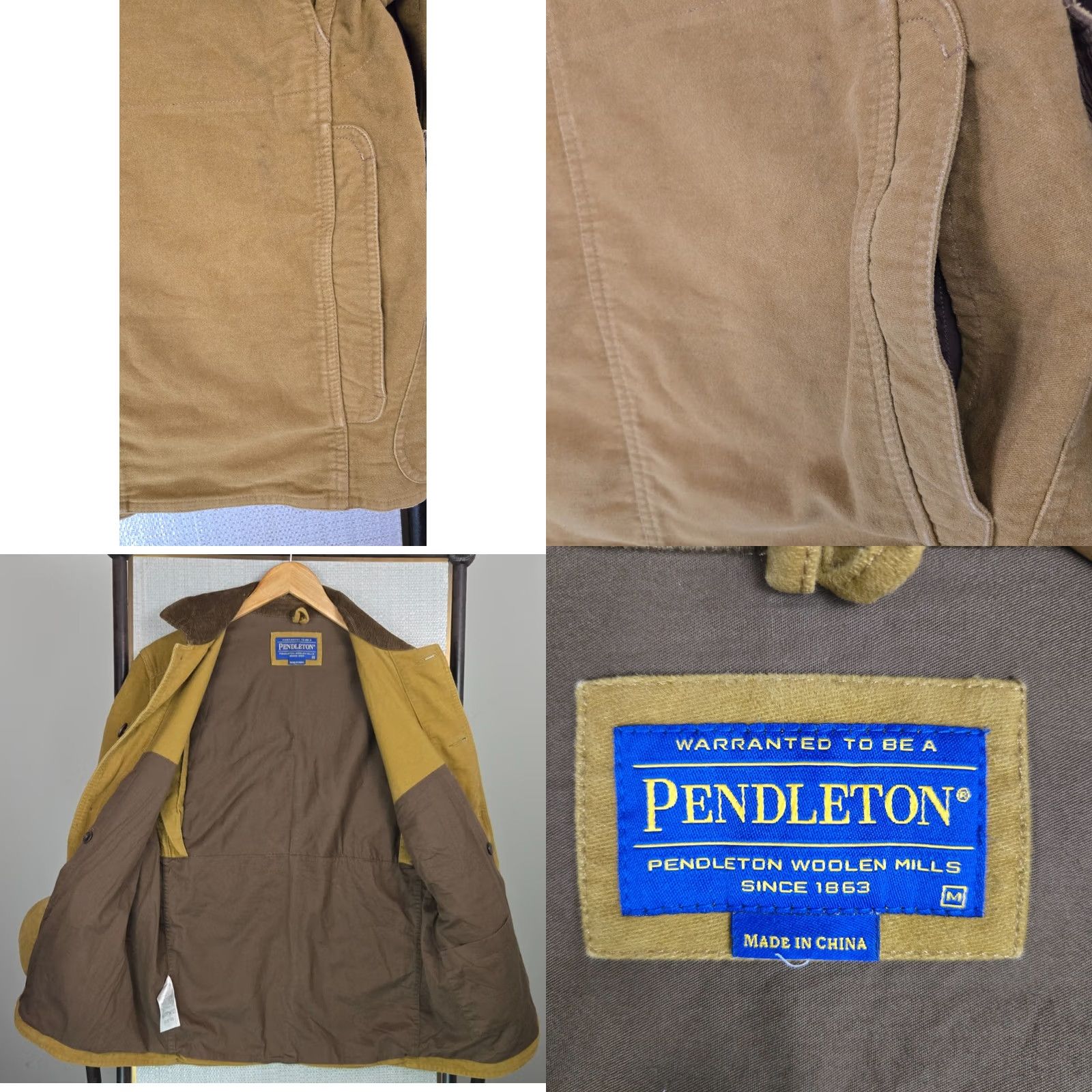 Pendleton Pendleton Mens Button Front Chamois Moleskin Field/Hacking Jacket Beige Size Medium Size US M / EU 48-50 / 2 - 8 Thumbnail