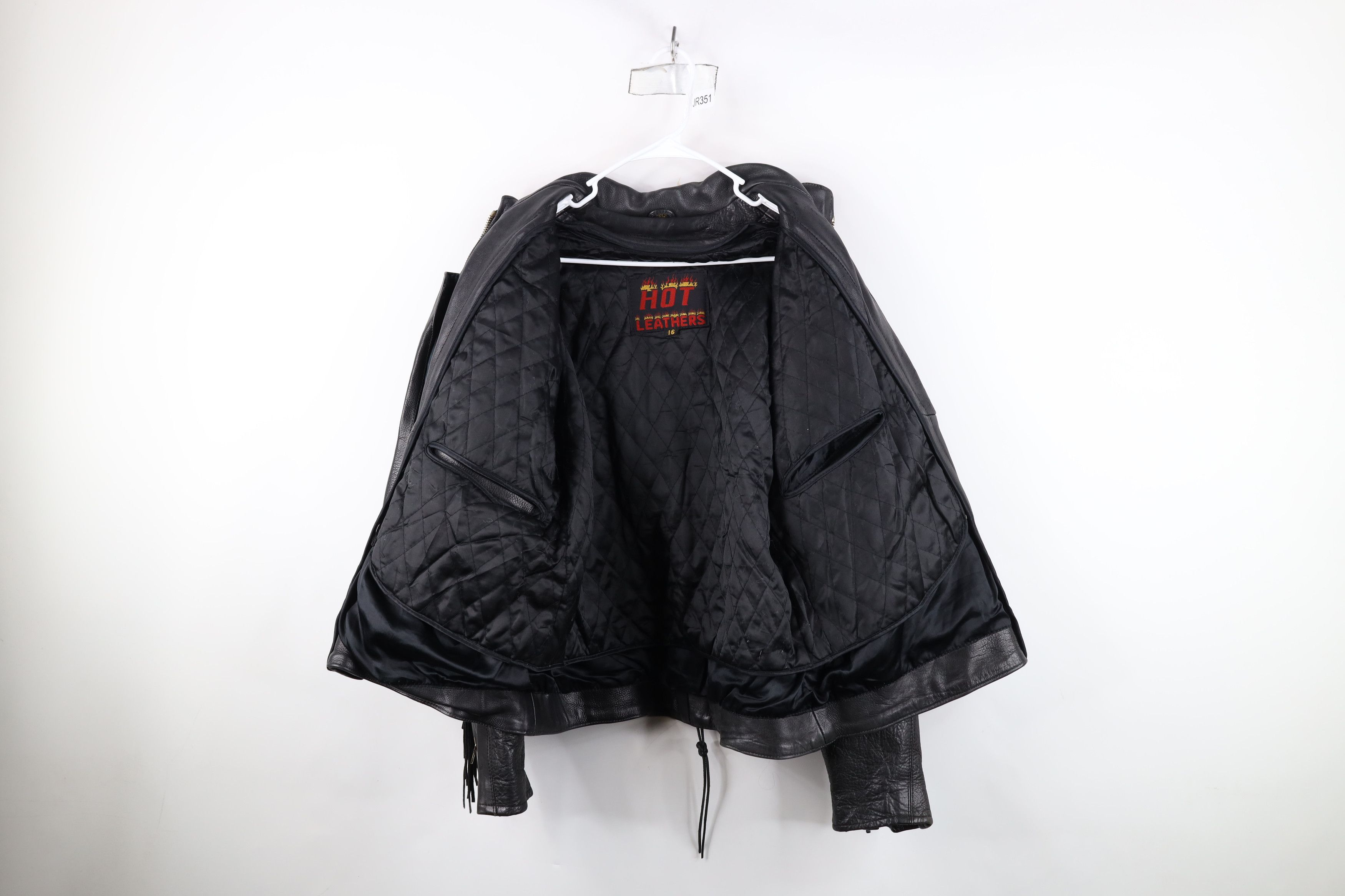 Vintage Vintage 90s Streetwear Fringed Rose Flower Motorcycle Jacket Size XXL / US 16-18 / IT 52-54 - 9 Thumbnail