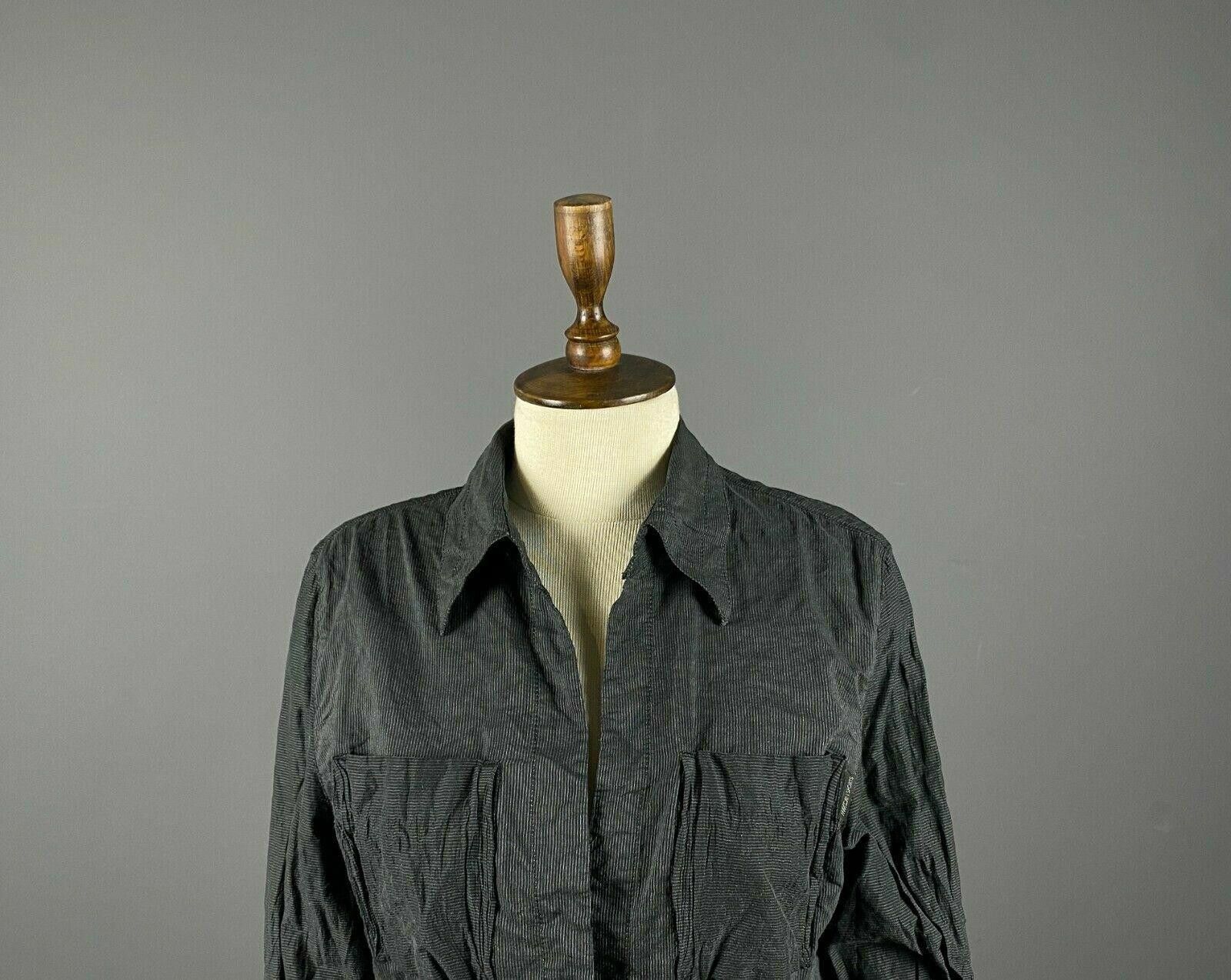Designer Ladies Marc Cain Sports Black Double Pocket Blouse Shirt Size M / US 6-8 / IT 42-44 - 2 Thumbnail