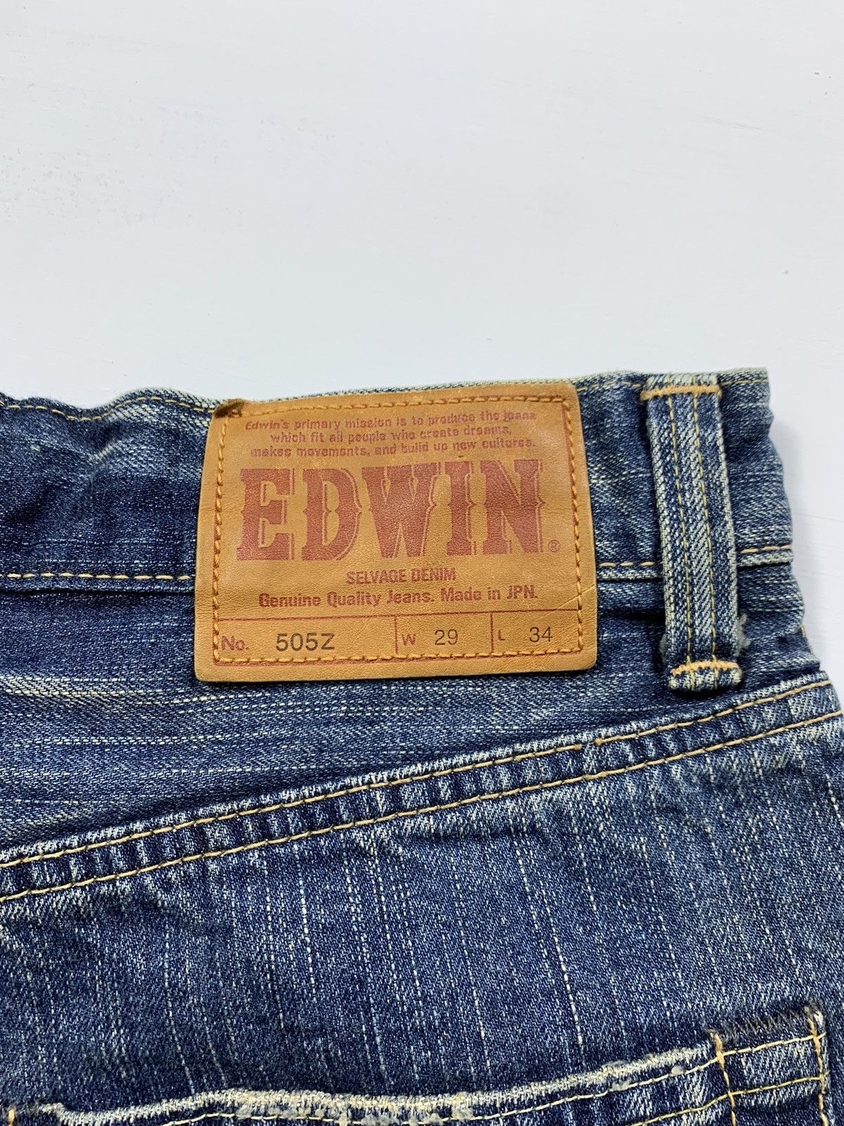 Edwin EDWIN 505Z SELVEDGE DISTRESSED DENIM Size US 29 - 7 Thumbnail