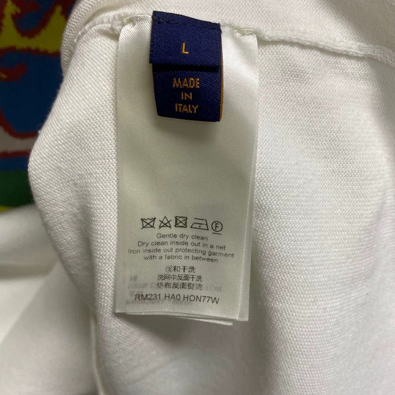 Louis Vuitton Louis Vuitton White knit logo short sleeve Size US L / EU 52-54 / 3 - 5 Thumbnail