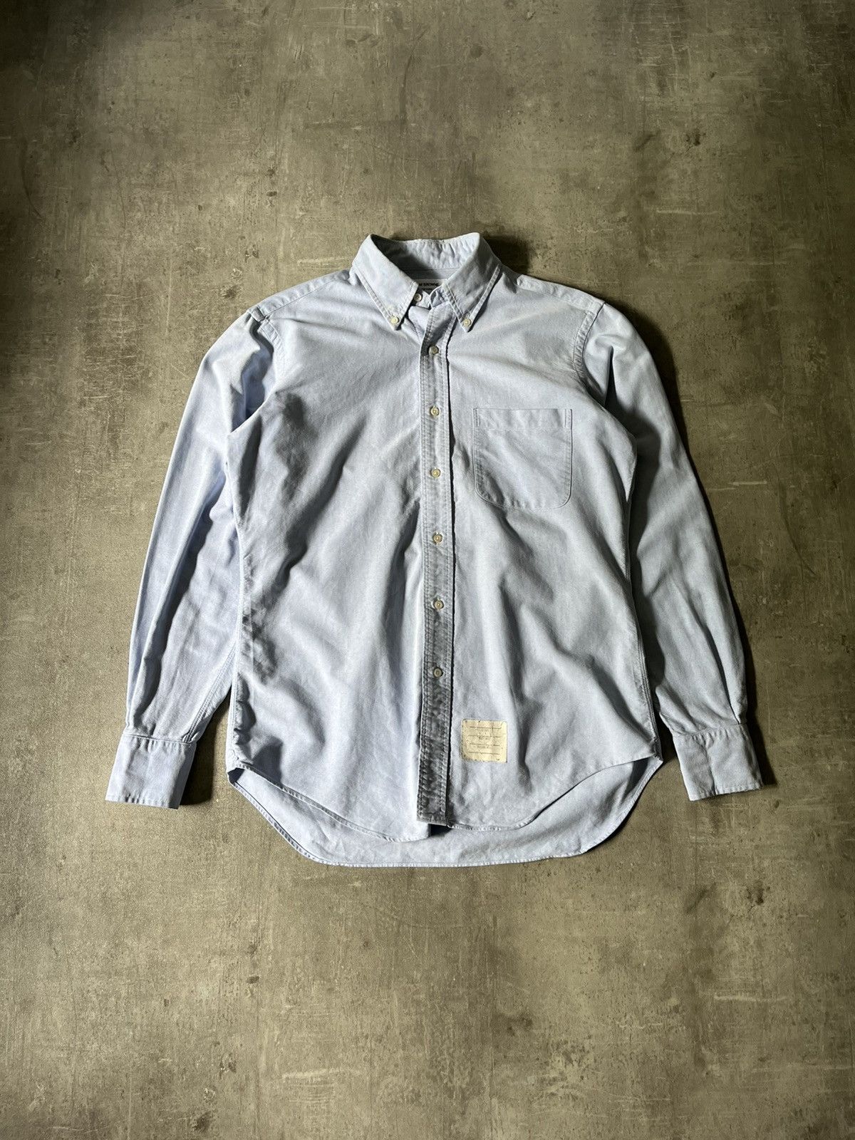 Thom Browne Thom Browne light blue oxford button up shirt Size US L / EU 52-54 / 3 - 1 Thumbnail