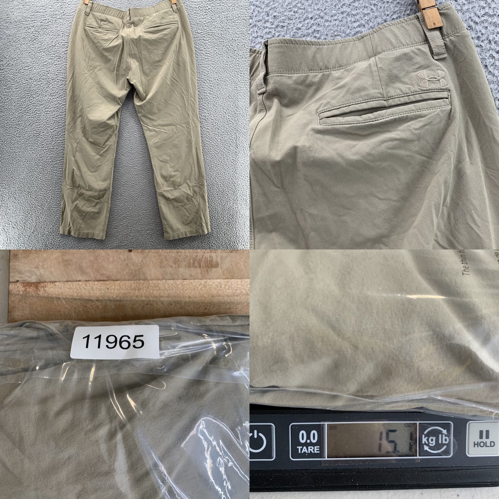 Bonobos Under Armour Pants Mens 35x31 Khaki Chino Performance Tech Golf Drive Flex Breathable Lightweight 35x31 Mens Clothing Pants Regular Beige 90s? Size US 35 - 8 Thumbnail