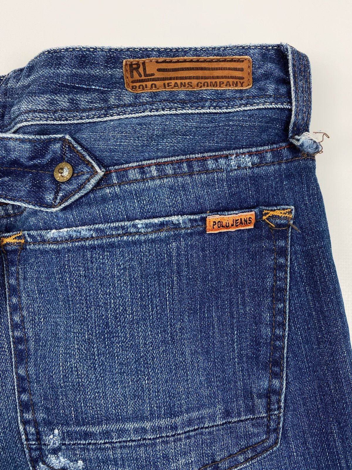 Polo Ralph Lauren Y2K Vintage Polo Jeans Low Rise Buckleback Bootcut Denim 29 Size 29" - 8 Thumbnail
