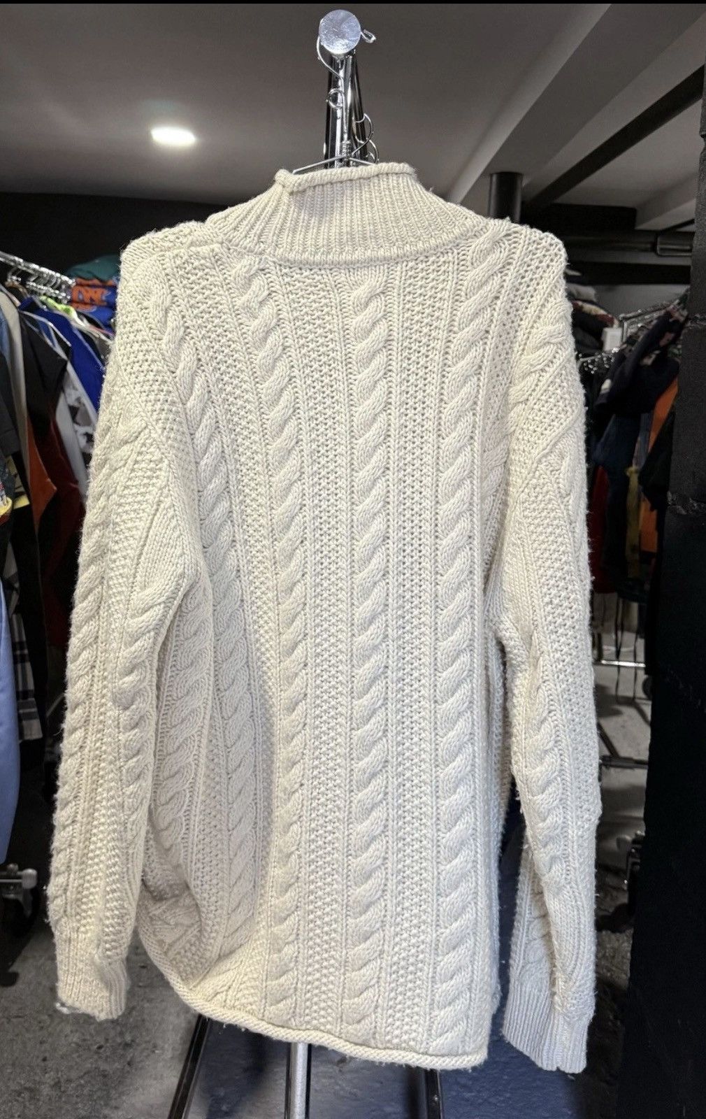 Aime Leon Dore Aime Leon Dore Cable Knit Sweater Ivory Wool Mens Size L Size US XL / EU 56 / 4 - 6 Thumbnail