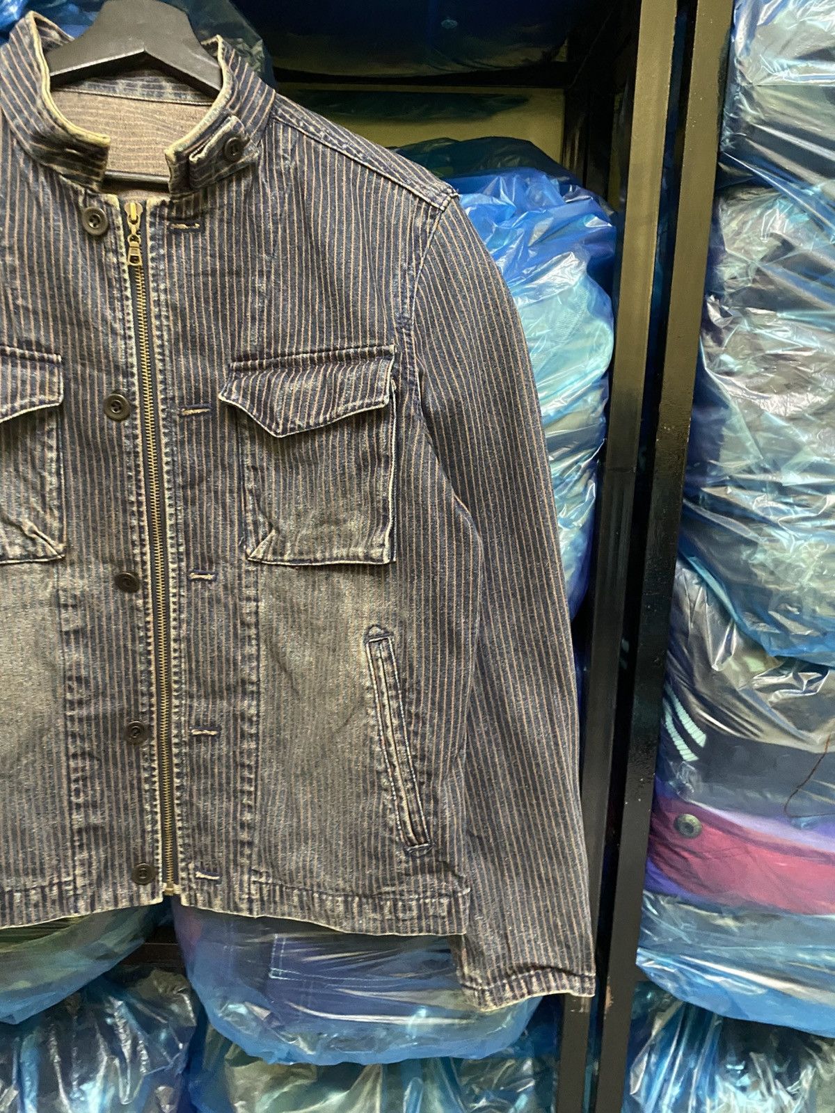 Comme Ca Ism VINTAGE COMME CA ISM INDIGO STRIPE DENIM JACKET Size US M / EU 48-50 / 2 - 7 Thumbnail