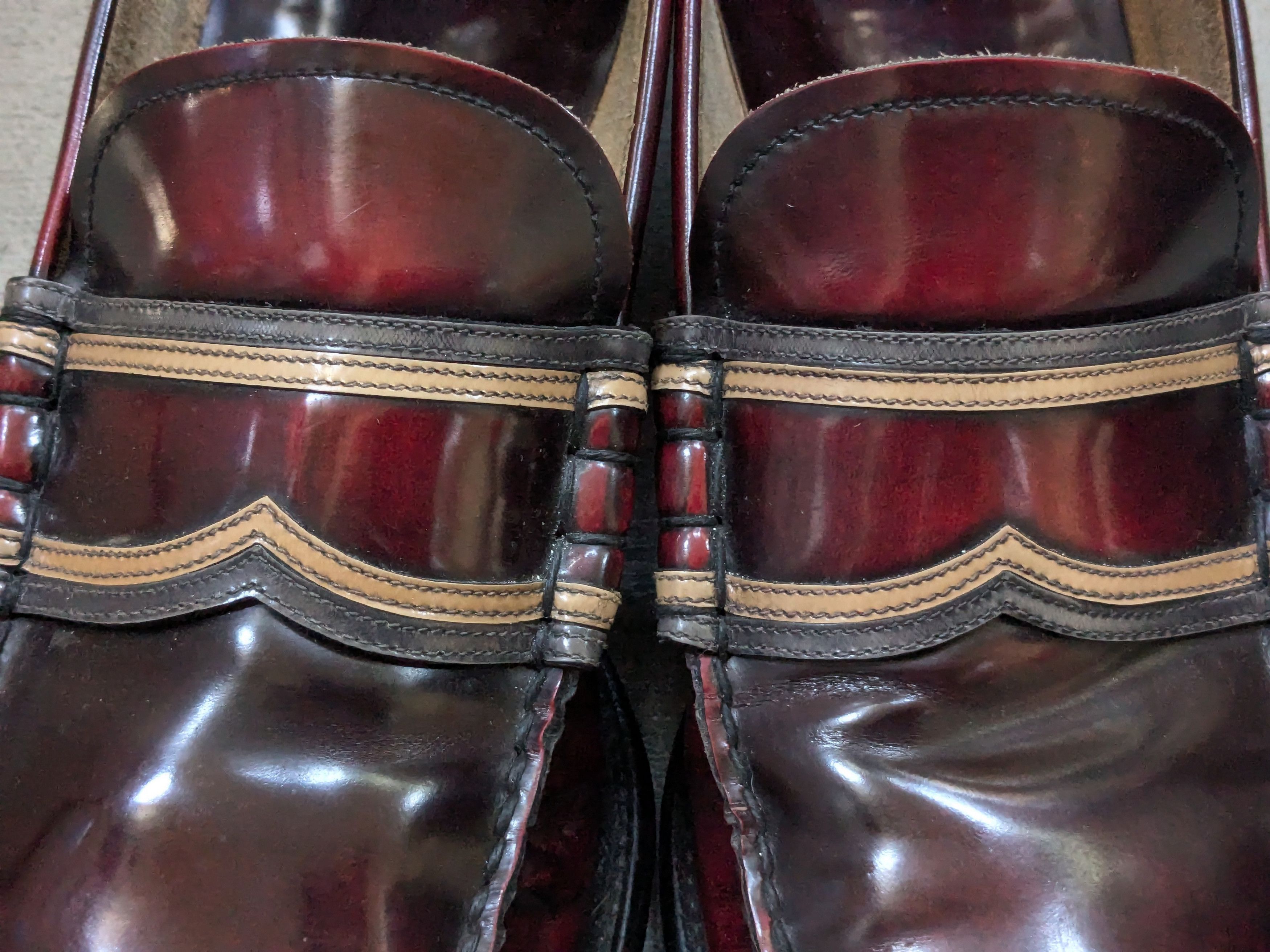 Prada Prada Loafers Red Leather 10.5 Black Slip Ons Italy Size US 10.5 / EU 43-44 - 5 Thumbnail