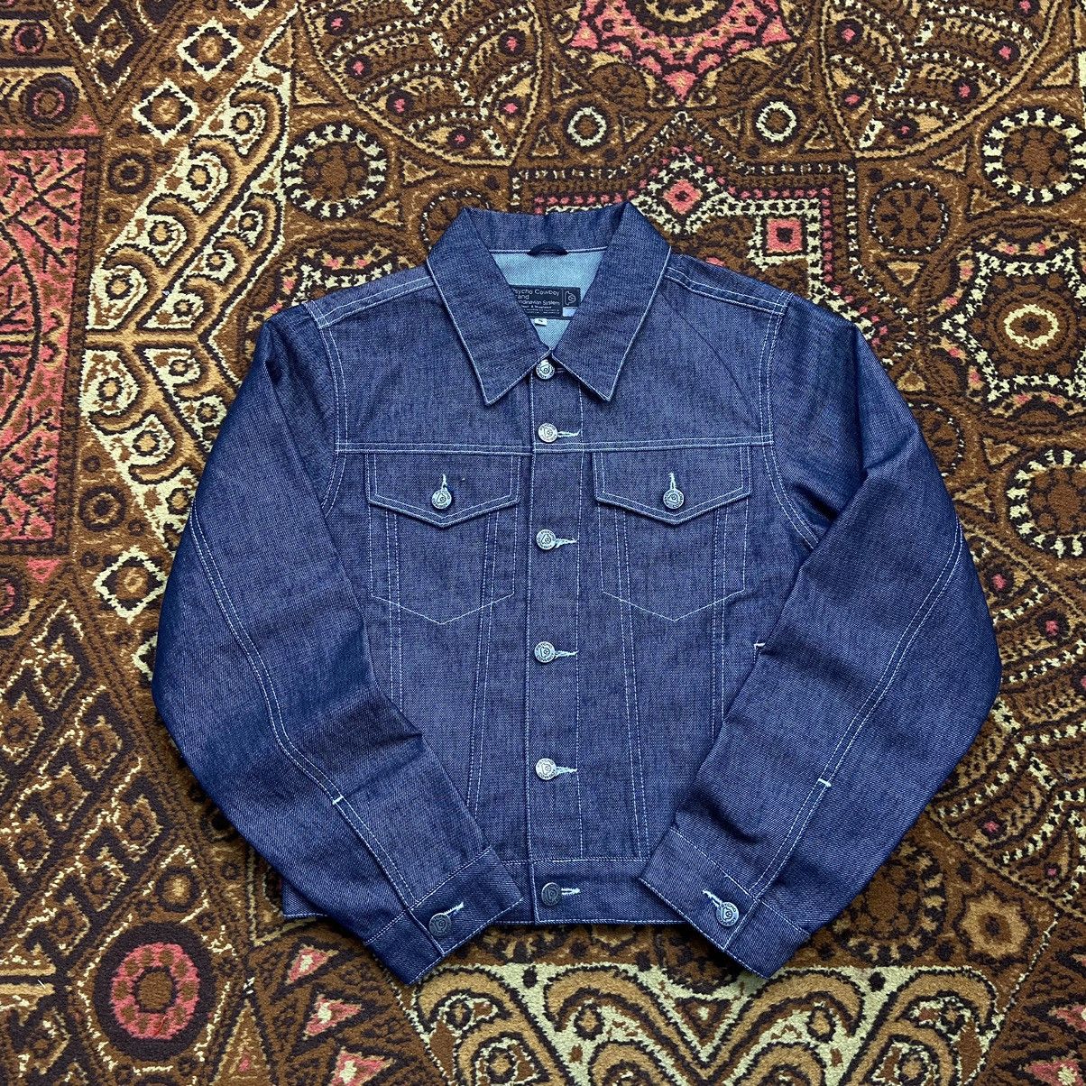 Japanese Brand × Vintage 📌 Vintage Psycho Cowboy y2k Denim Jacket Made in Italy Size US S / EU 44-46 / 1 - 5 Thumbnail