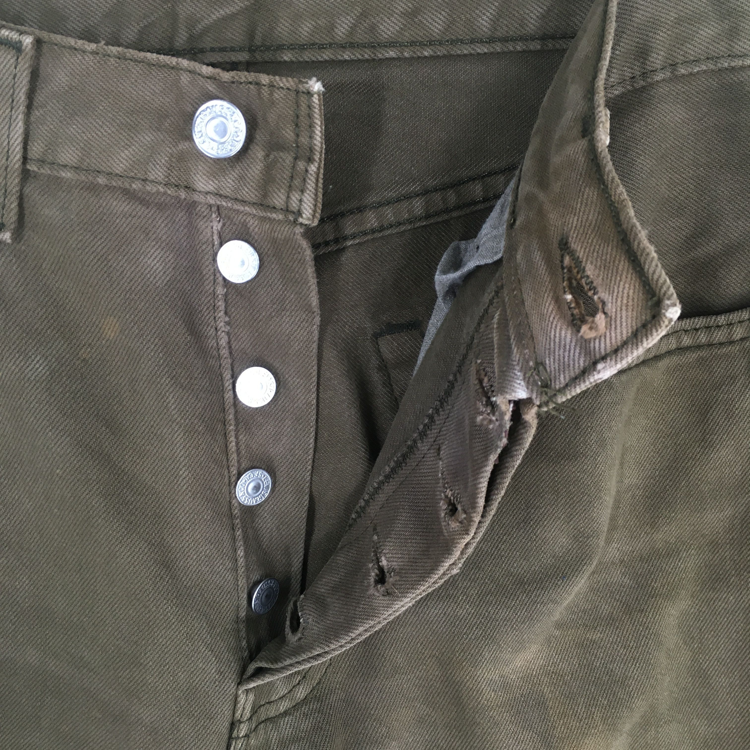 Levi's Size 29x30.5 Vintage 90s Levi's 501 Straight Cut Jeans S1512 Size US 29 - 6 Thumbnail