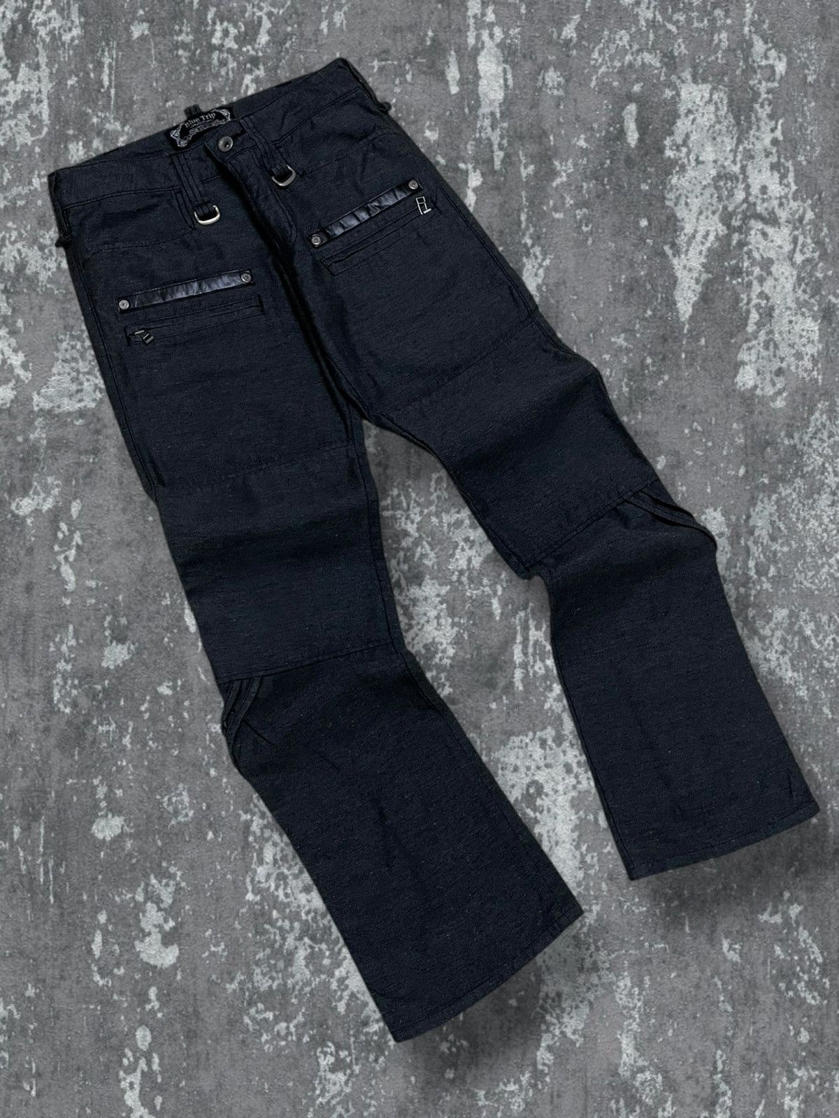 Edwin Vintage 1990s Designer Edwin Blue Trip Punk Style Bush Pant Size US 30 / EU 46 - 3 Thumbnail