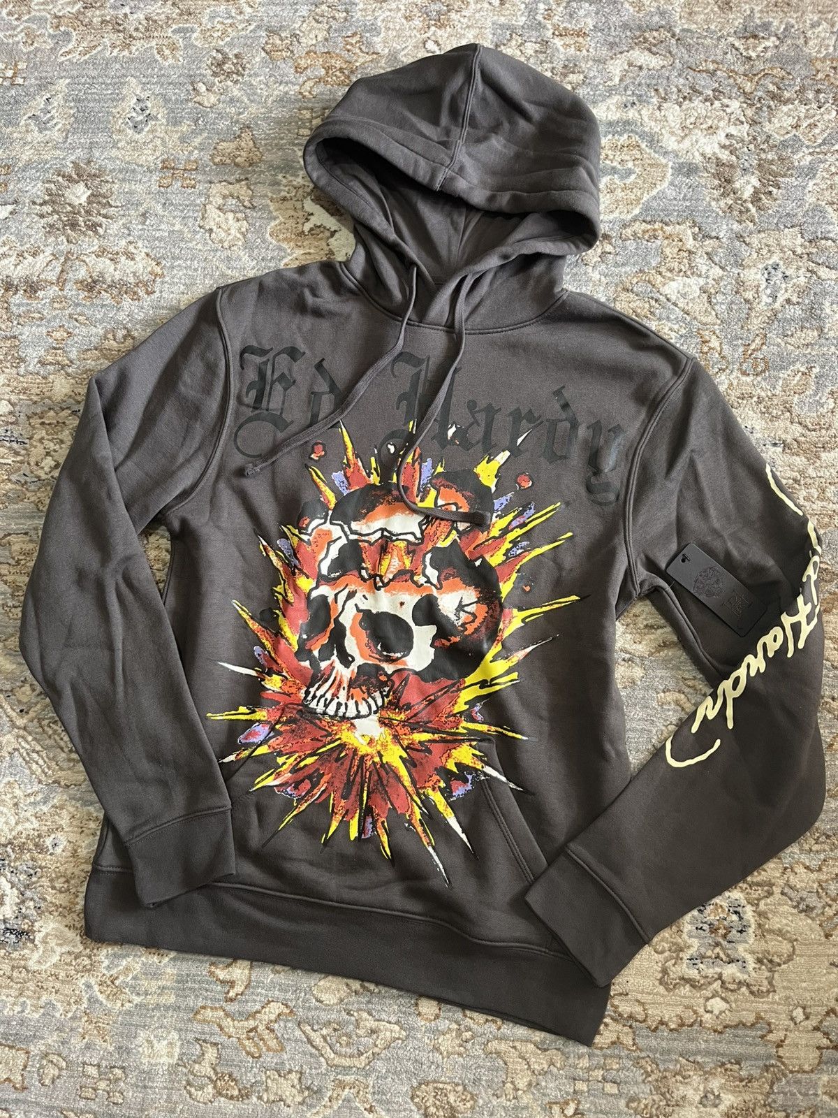 Ed Hardy ED HARDY EXPLODING SKULL GRAPHIC HOODIE S Size US S / EU 44-46 / 1 - 1 Thumbnail
