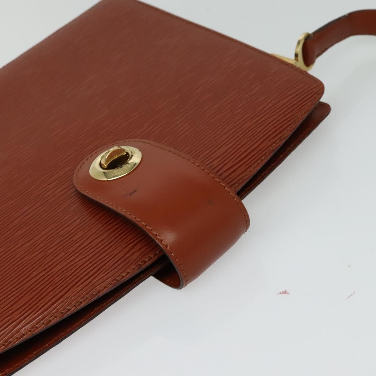 Louis Vuitton LOUIS VUITTON Epi Capuchin Shoulder Bag Brown M52343 Size ONE SIZE - 6 Thumbnail