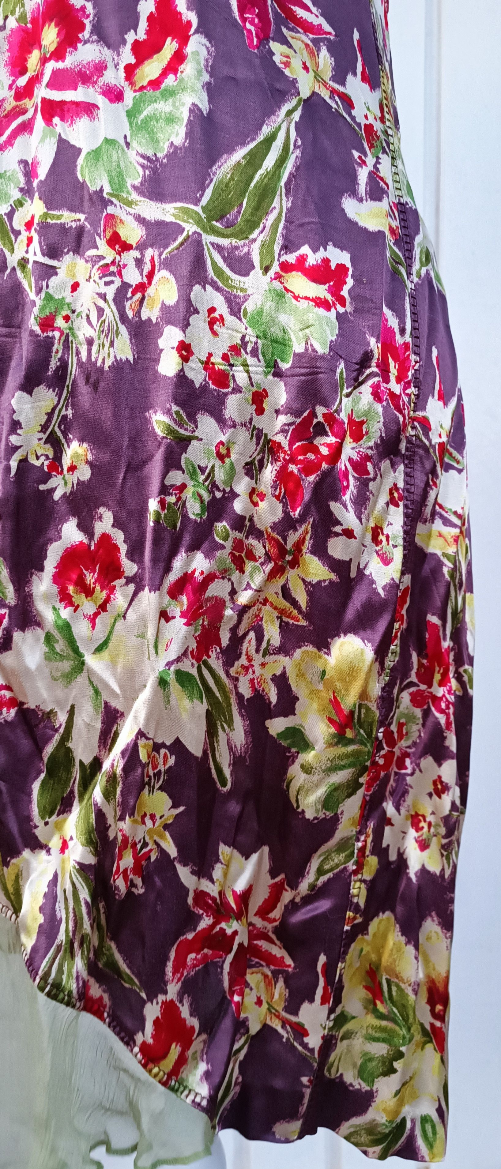 Jean Paul Gaultier 2000's- Midi dress in shiny purple satin Size M / US 6-8 / IT 42-44 - 5 Thumbnail